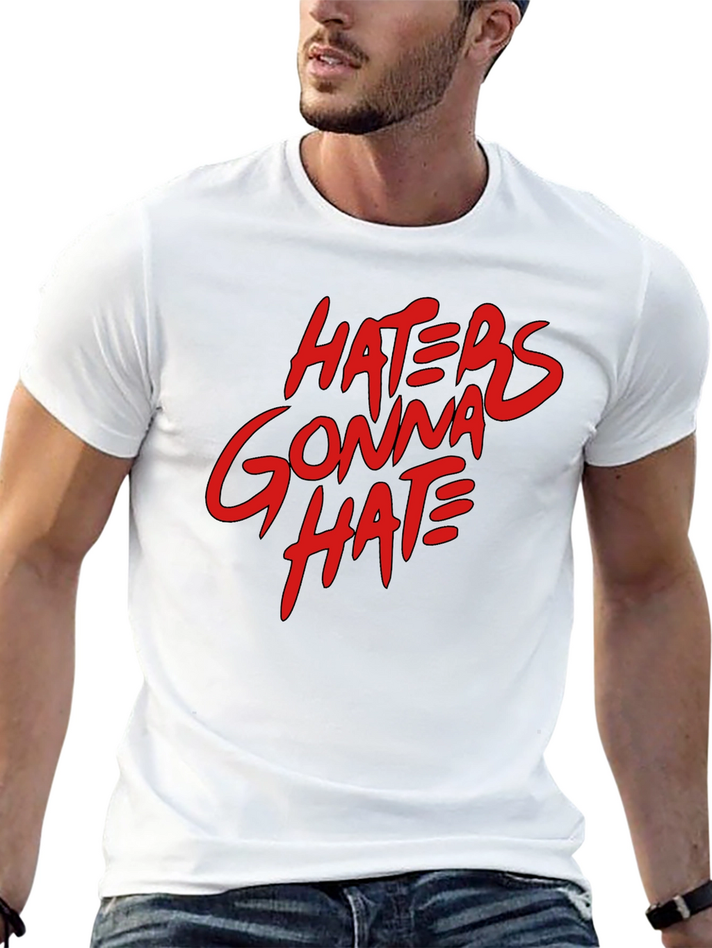 Haters Gonna Hate Graphic Tee - Casual Black T-Shirt