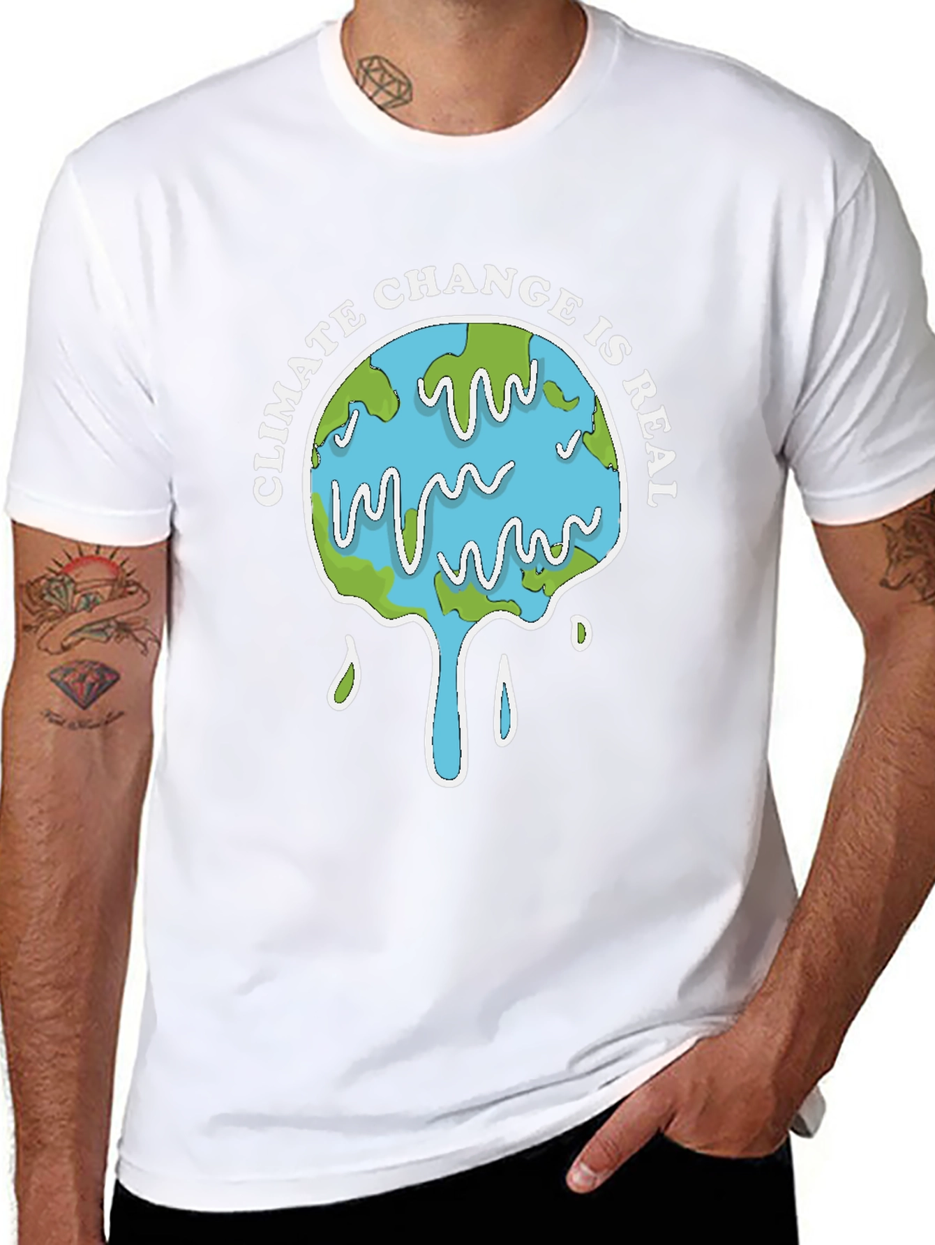 Climate Change Is Real Graphic Tee - Black