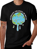 Climate Change Is Real Graphic Tee - Black