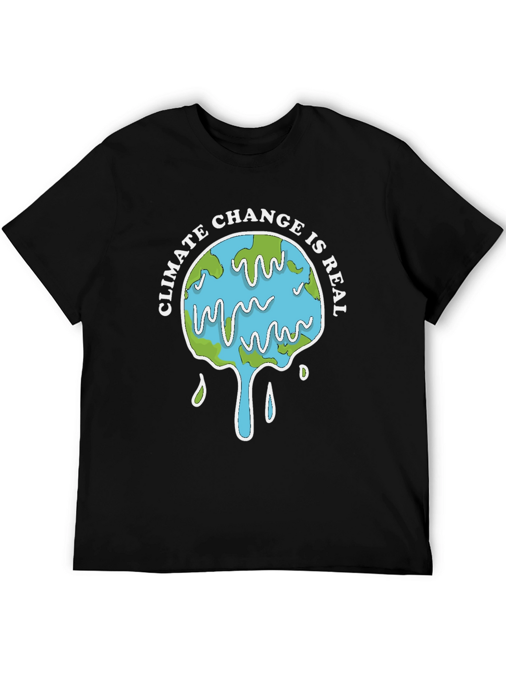 Climate Change Is Real Graphic Tee - Black