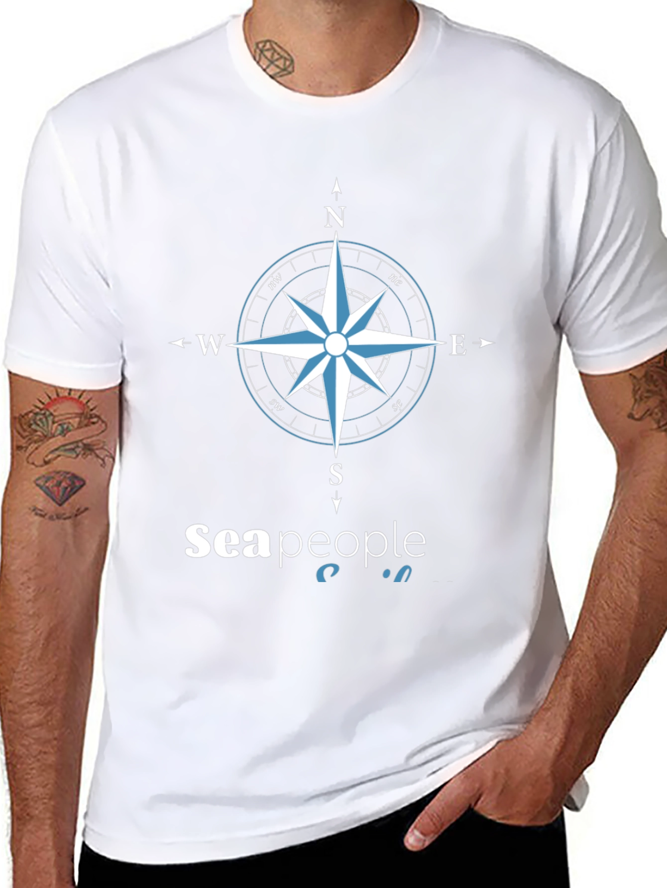 Sea People Compass Graphic T-Shirt