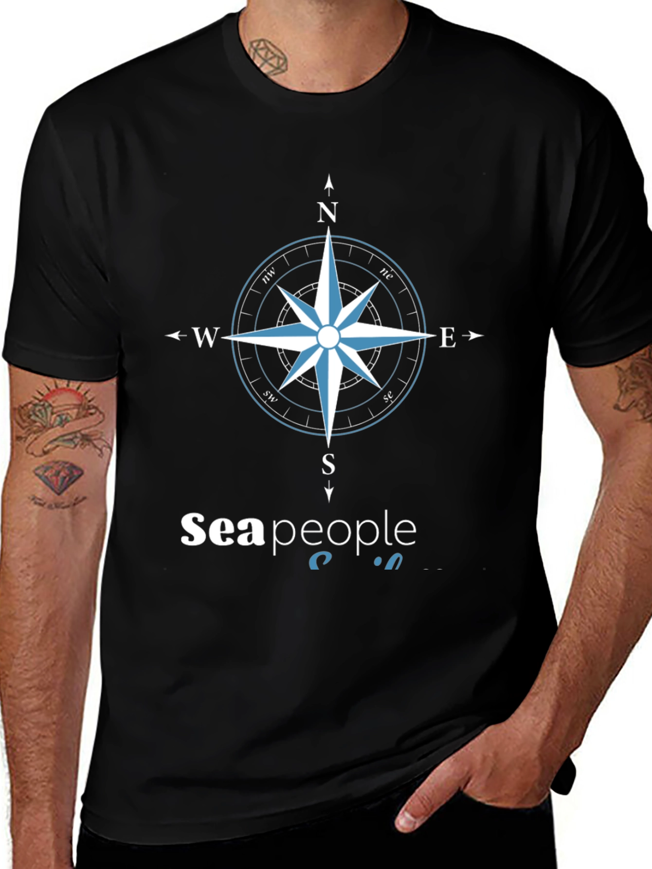 Sea People Compass Graphic T-Shirt