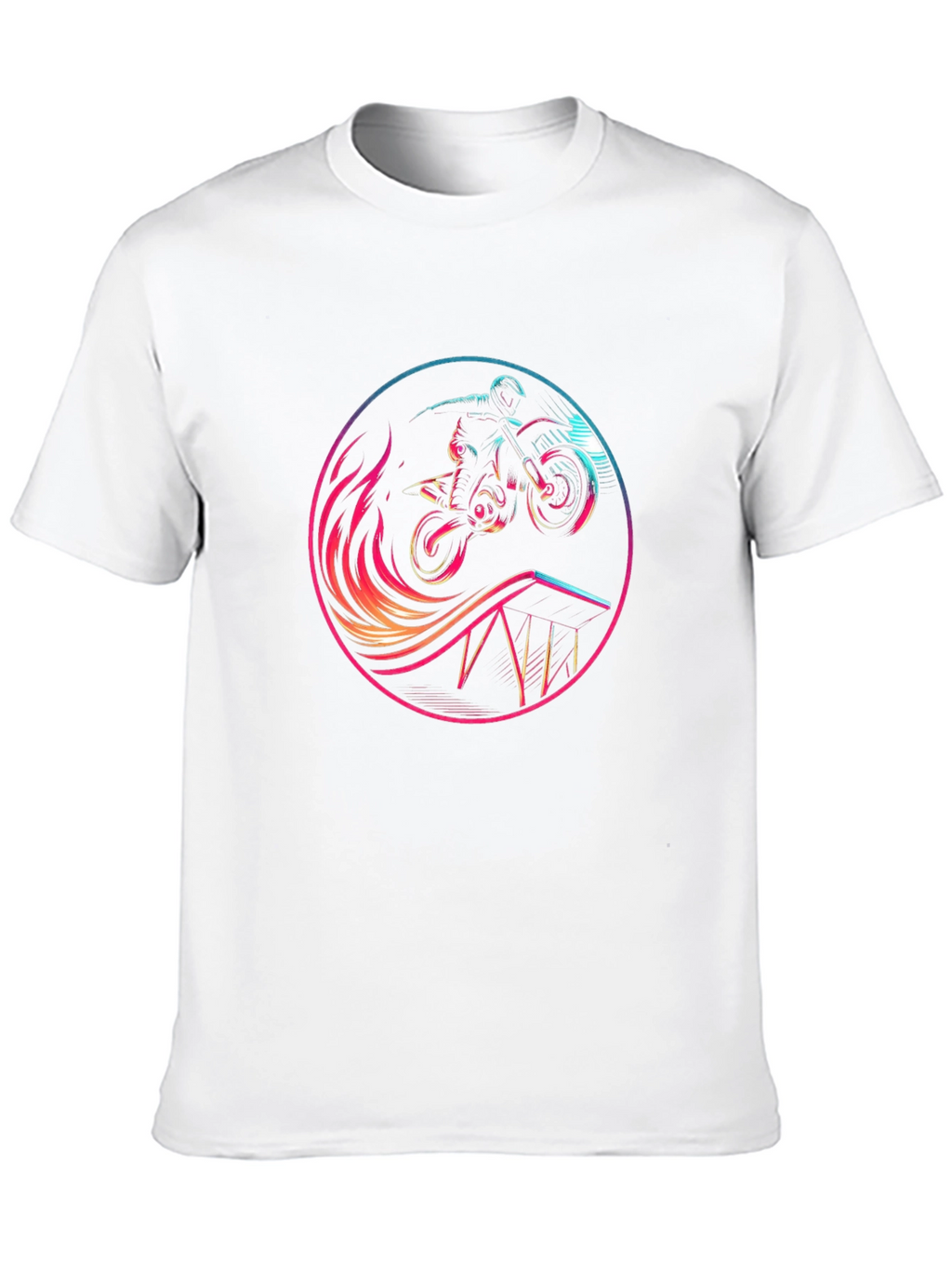 Motocross Rider Graphic Tee - Stylish Black T-Shirt