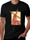 Dutch Windmill Graphic T-Shirt