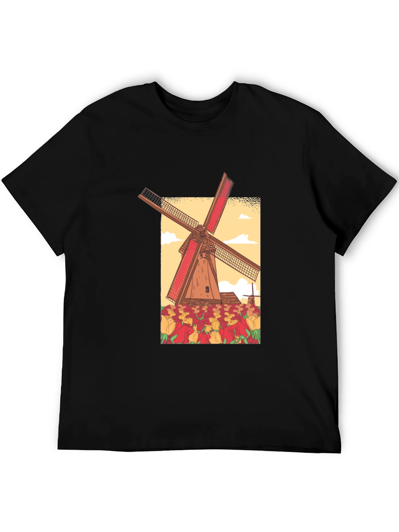 Dutch Windmill Graphic T-Shirt