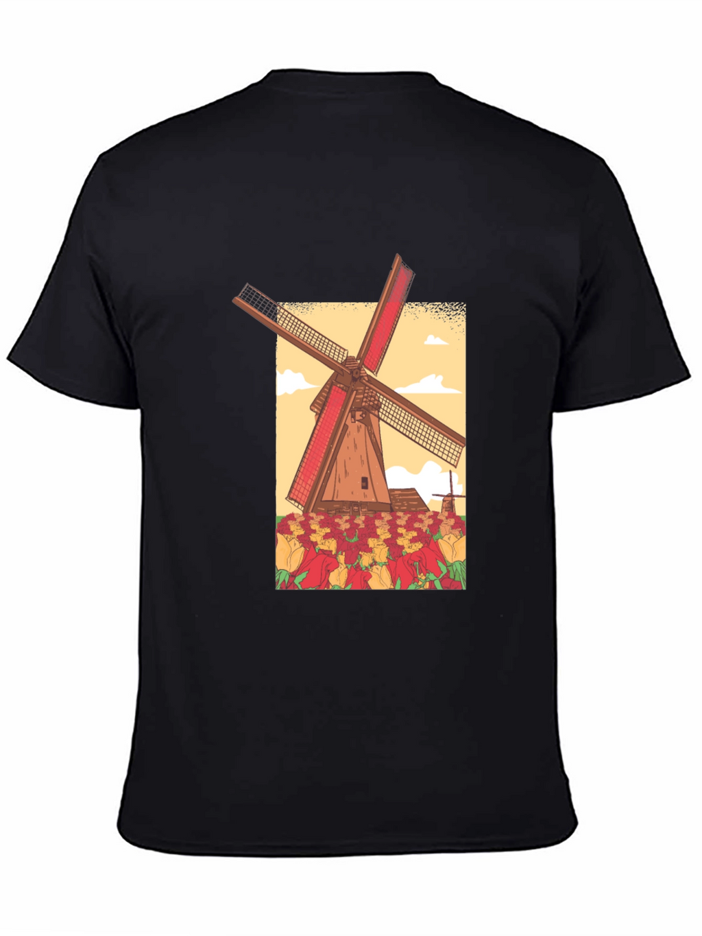Dutch Windmill Graphic T-Shirt