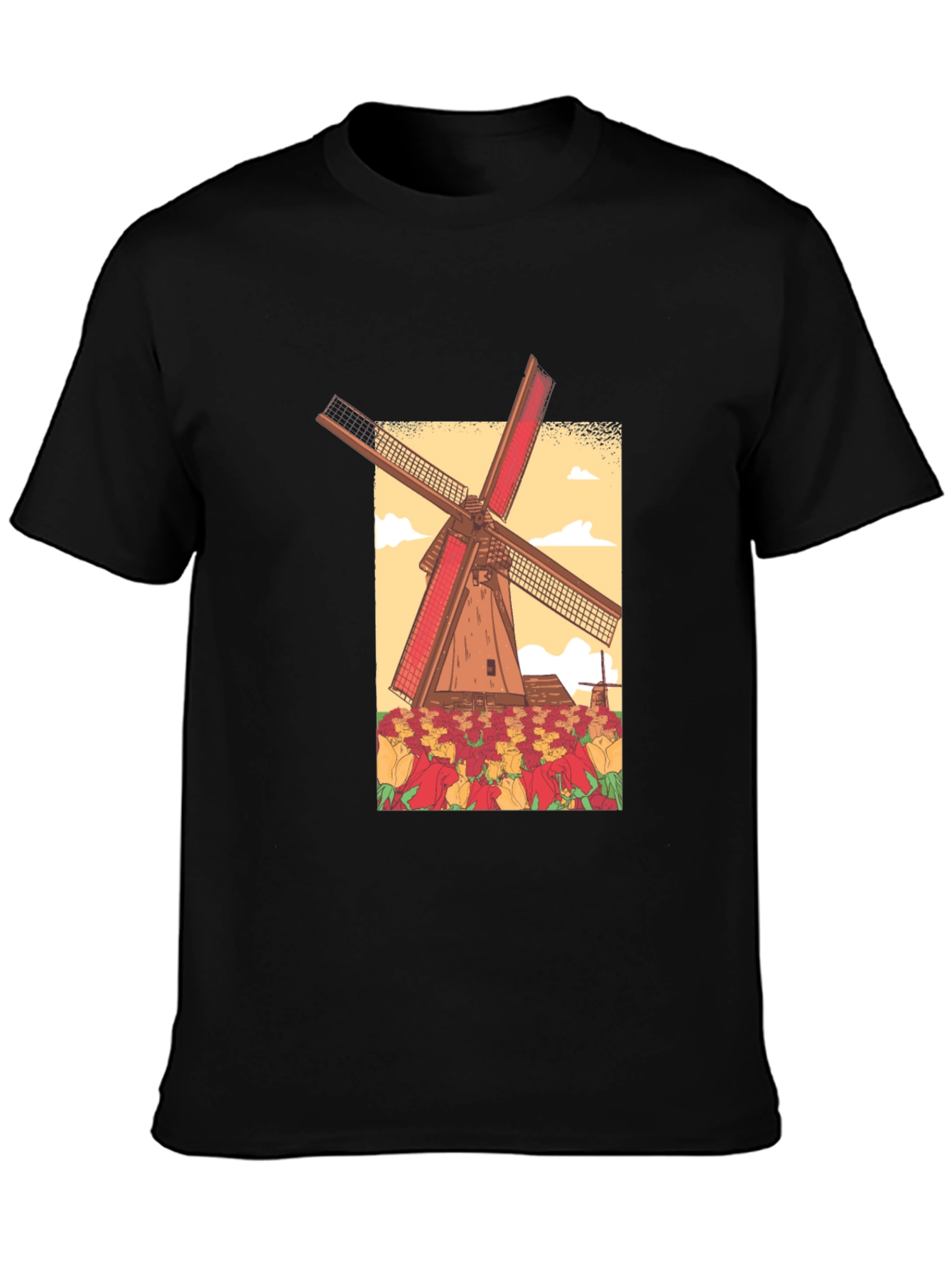 Dutch Windmill Graphic T-Shirt