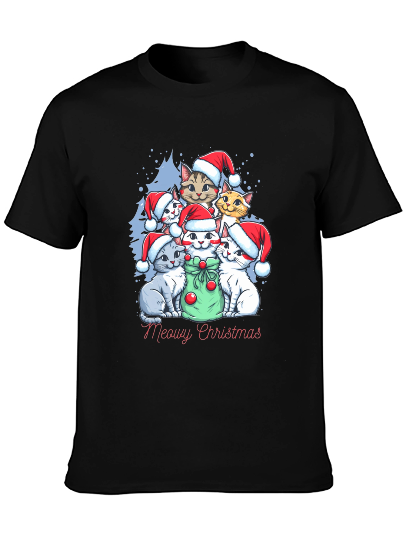 Meowy Christmas Cat Lover T-Shirt
