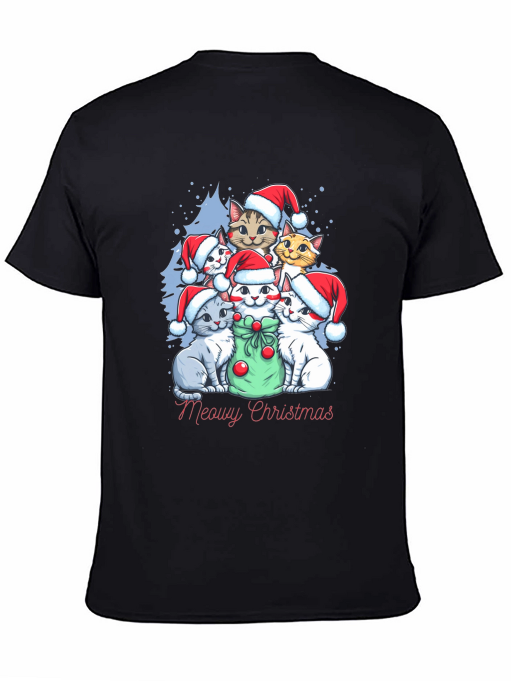 Meowy Christmas Cat Lover T-Shirt