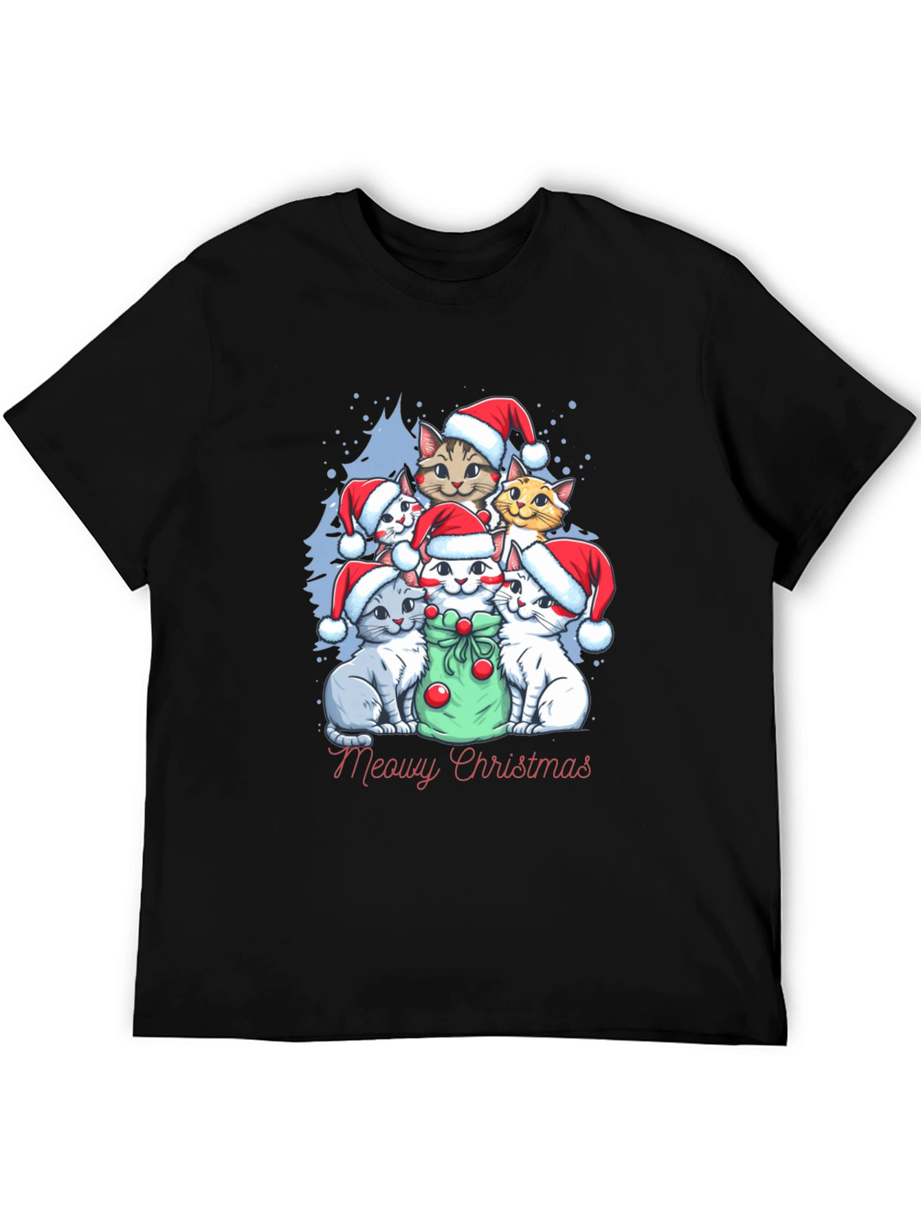 Meowy Christmas Cat Lover T-Shirt