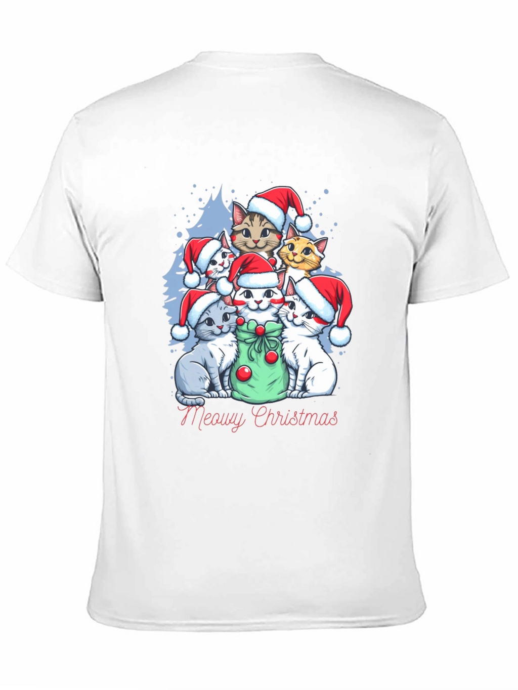 Meowy Christmas Cat Lover T-Shirt