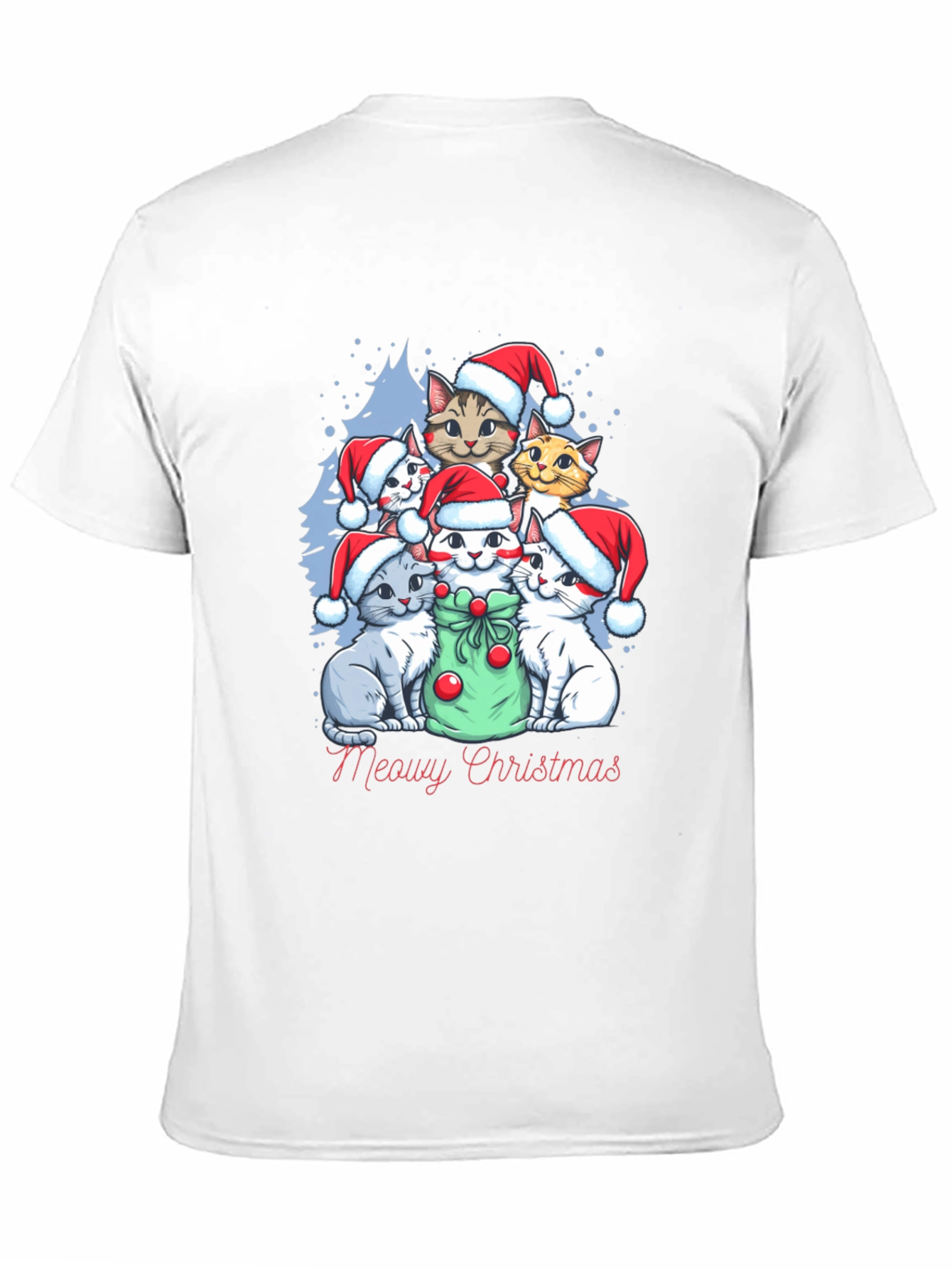Meowy Christmas Cat Lover T-Shirt