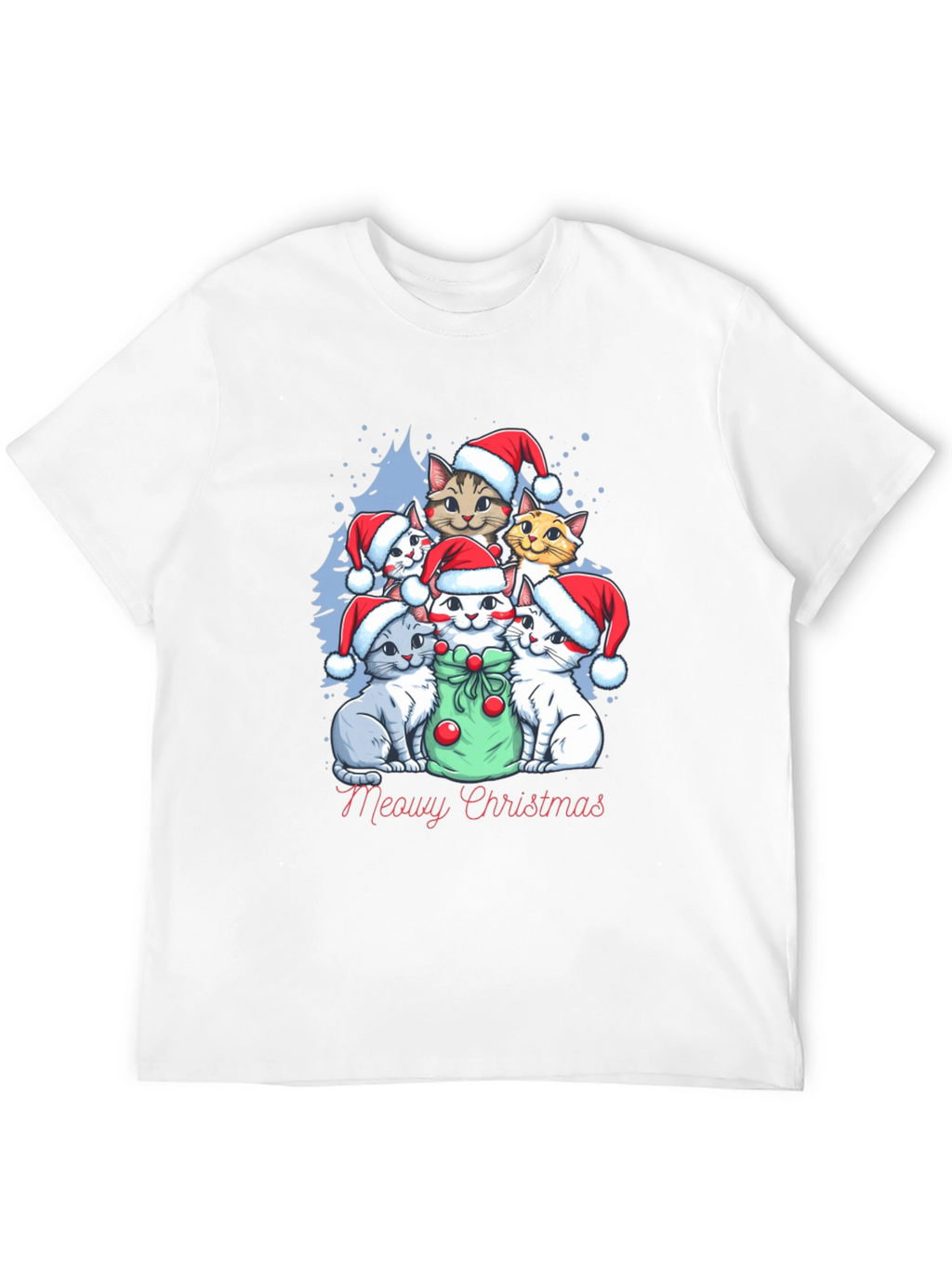 Meowy Christmas Cat Lover T-Shirt