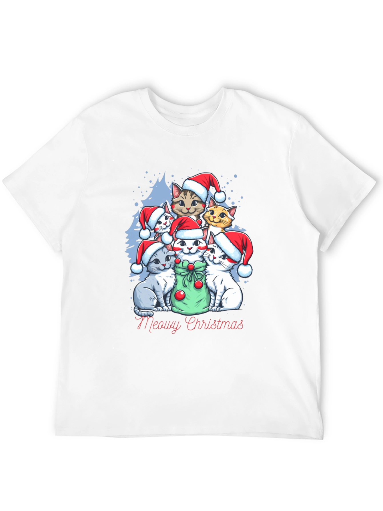 Meowy Christmas Cat Lover T-Shirt