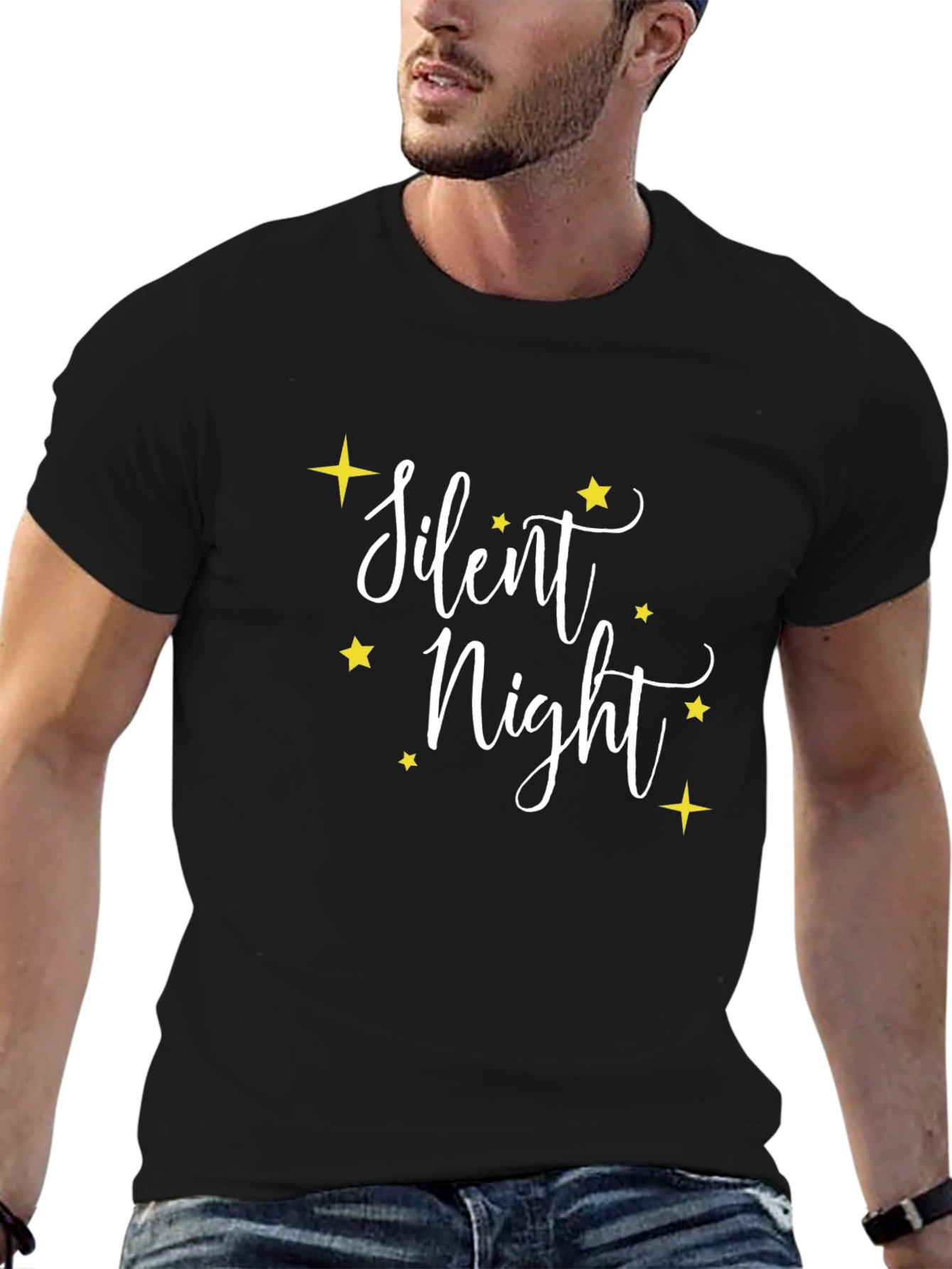 Silent Night Christmas T-Shirt - Holiday Graphic Tee