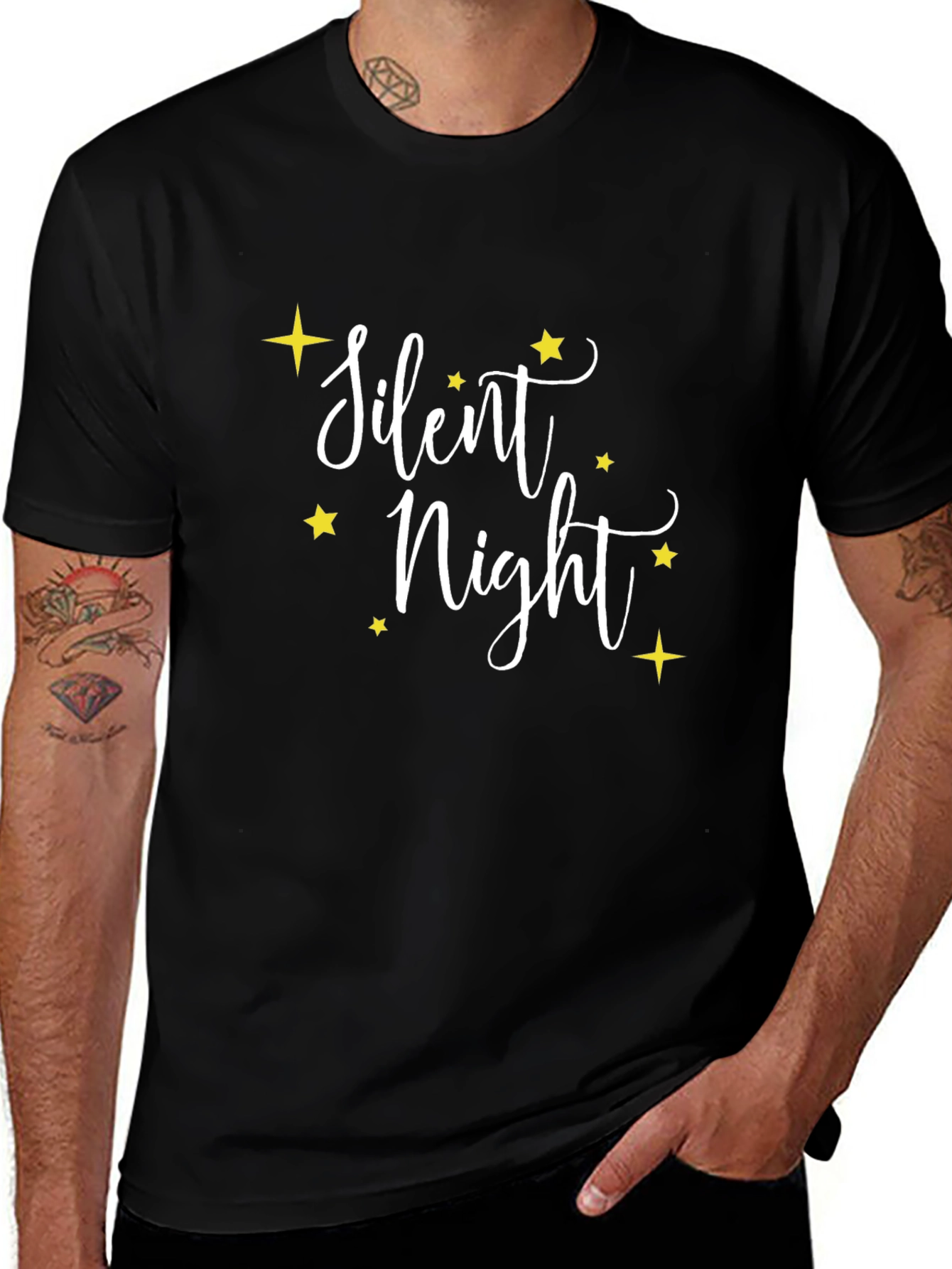 Silent Night Christmas T-Shirt - Holiday Graphic Tee
