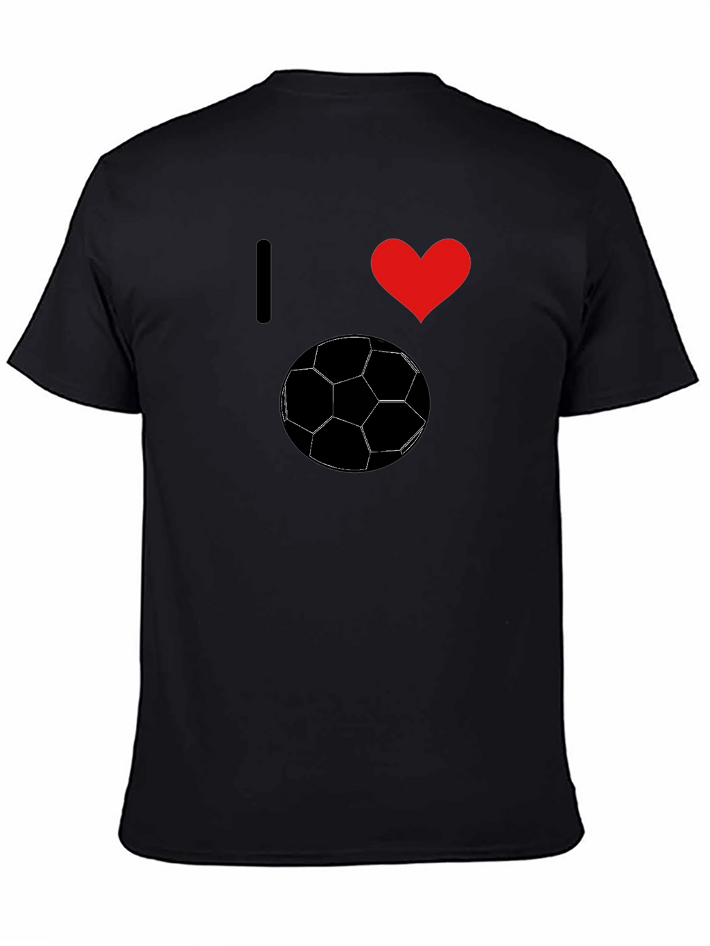 I Love Soccer Graphic Tee - Stylish Black T-Shirt