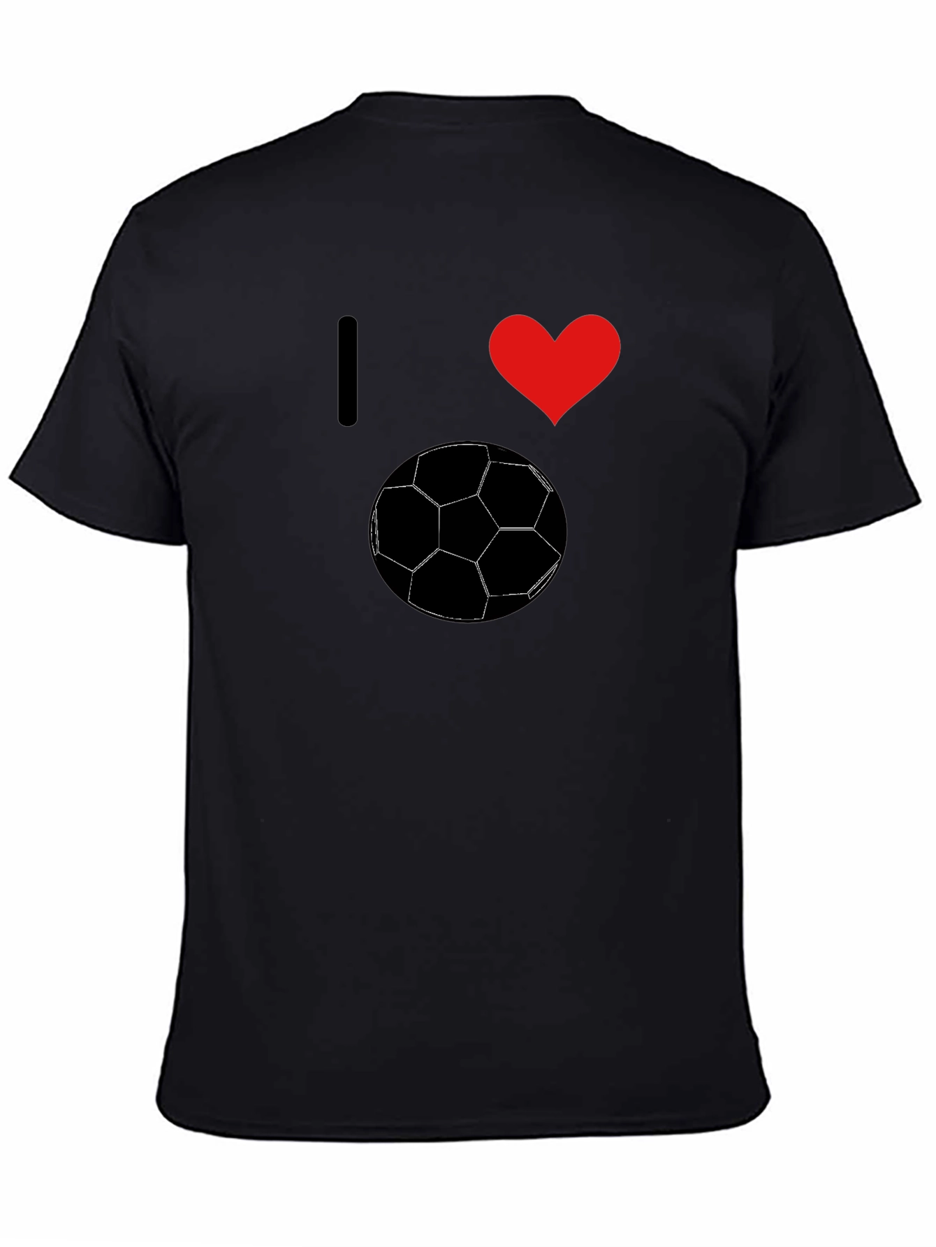 I Love Soccer Graphic Tee - Stylish Black T-Shirt
