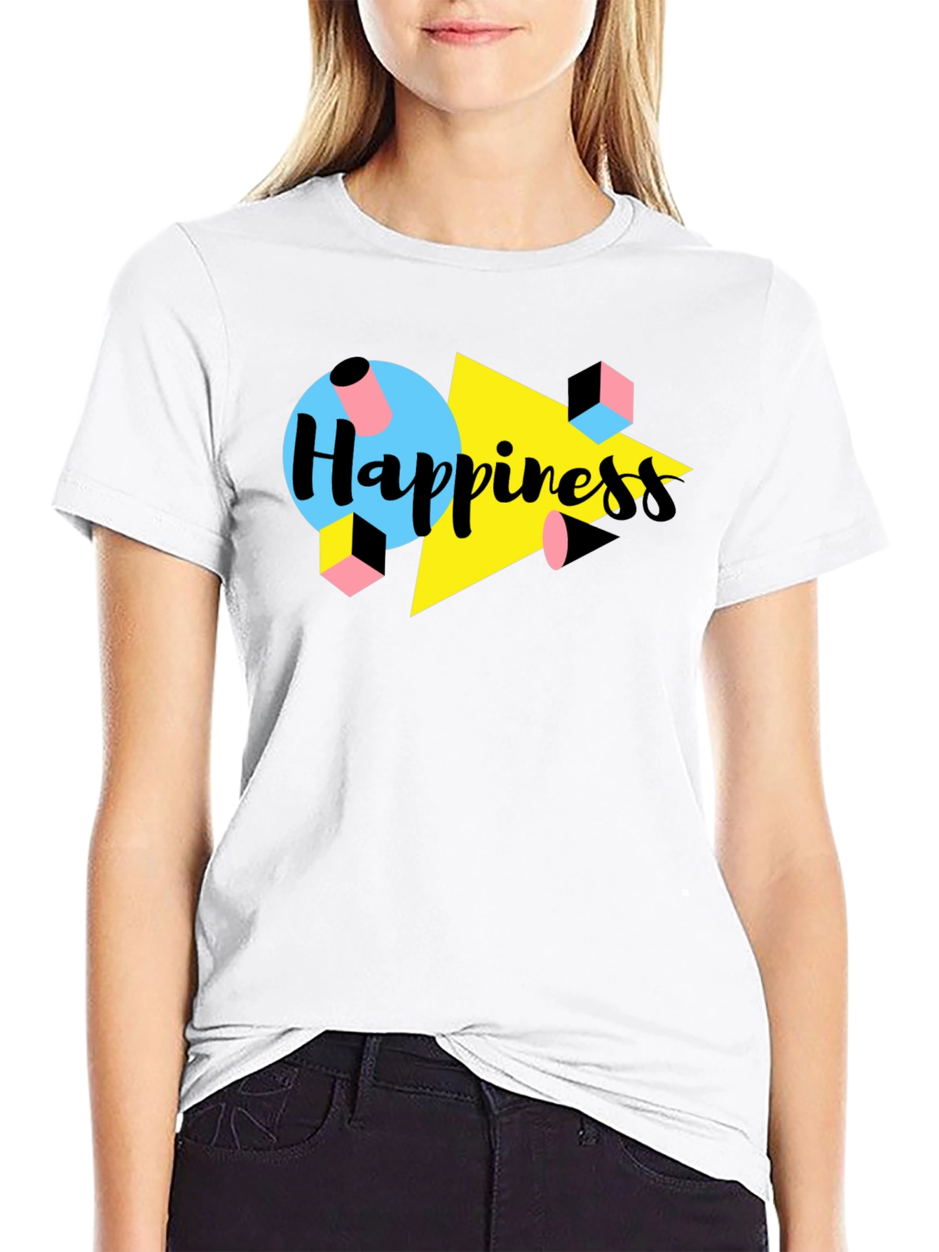 Happiness Graphic Tee - Retro 90s Style