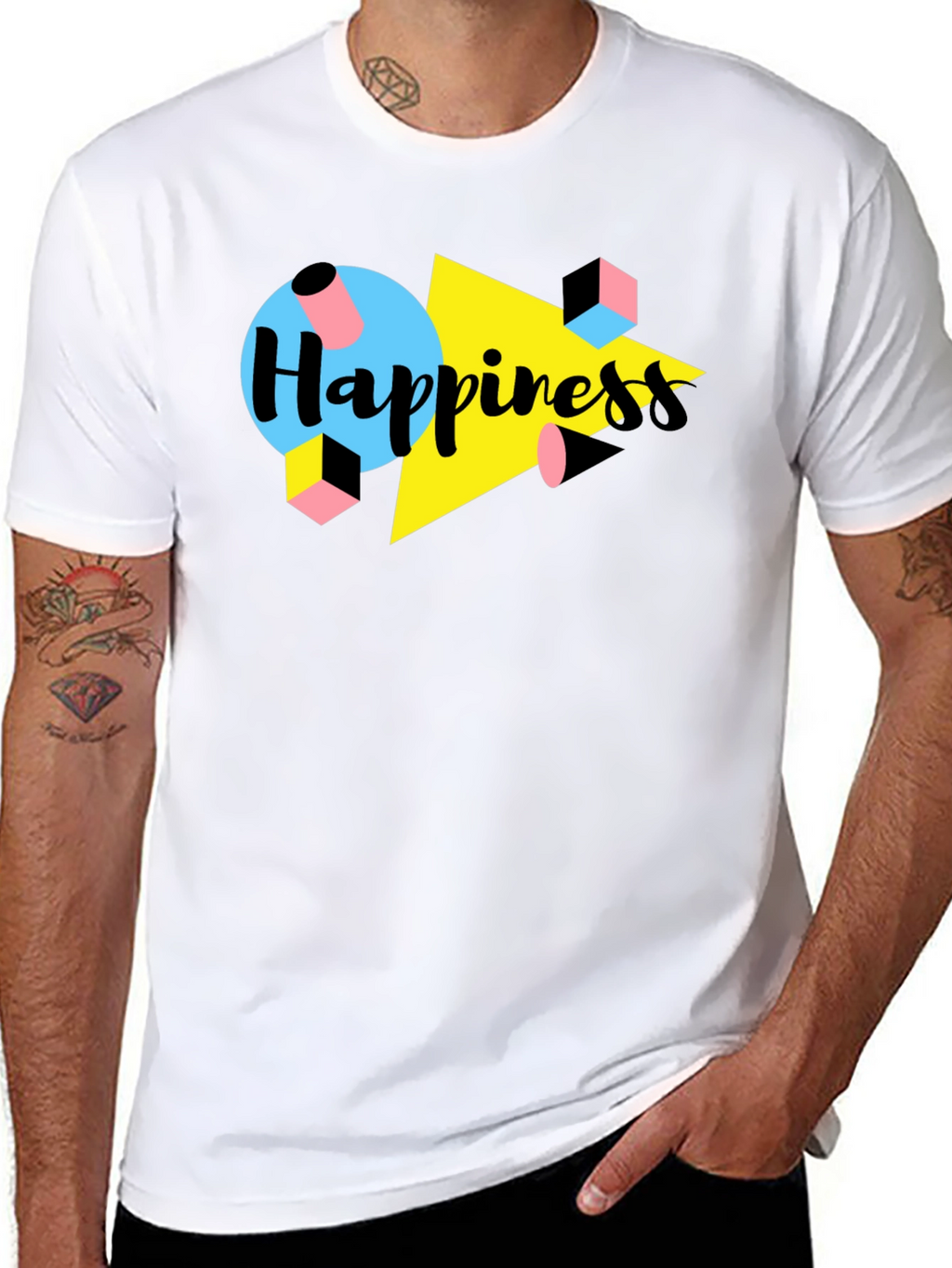 Happiness Graphic Tee - Retro 90s Style