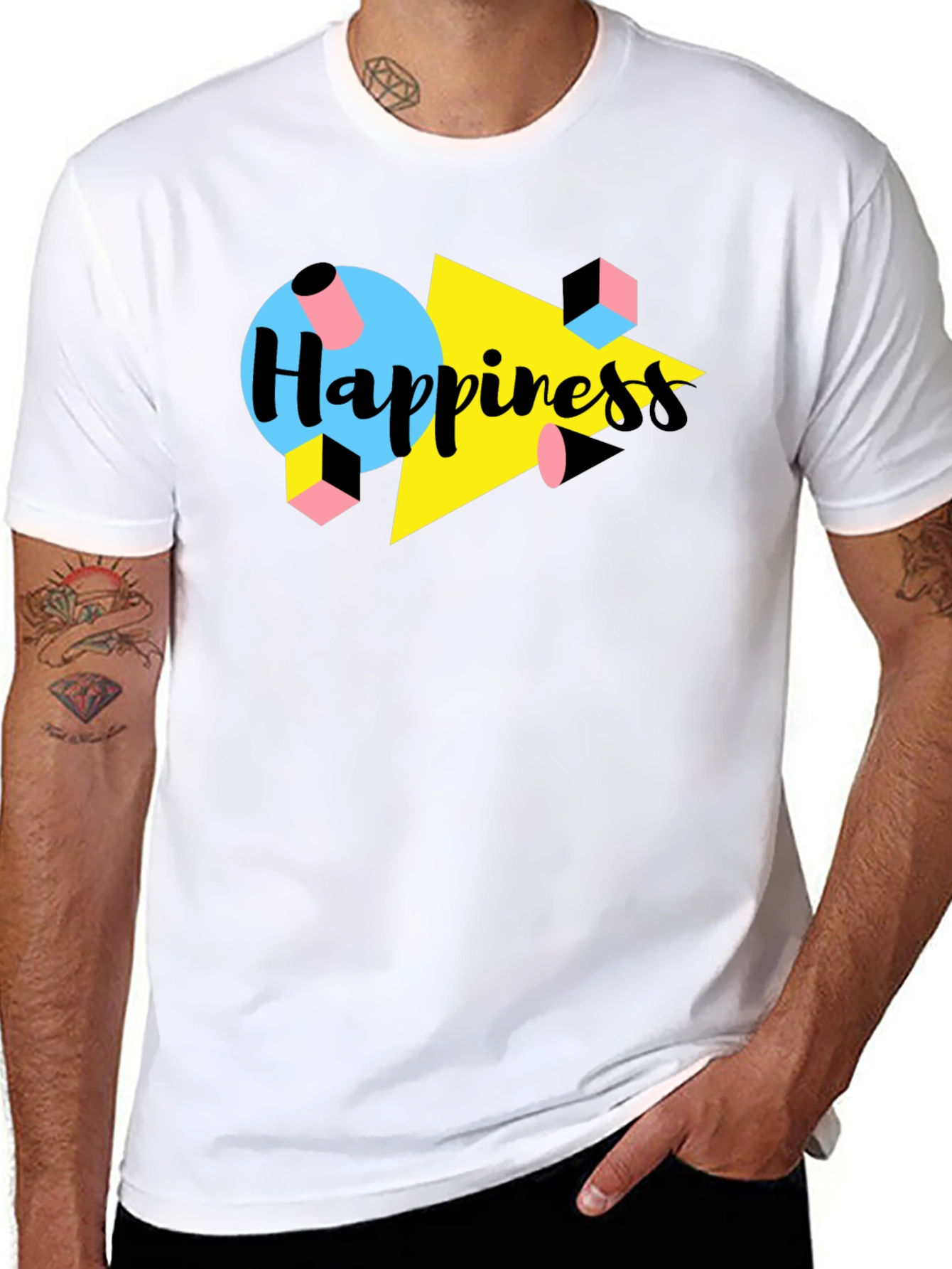 Happiness Graphic Tee - Retro 90s Style