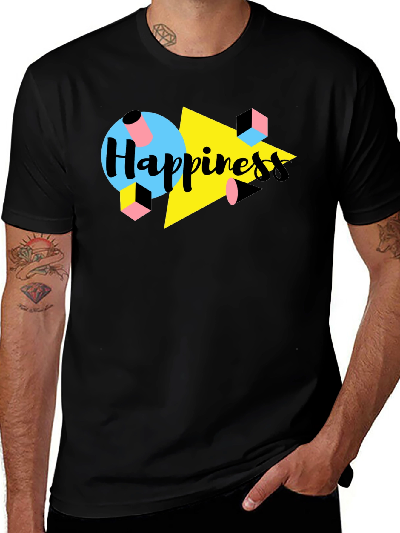 Happiness Graphic Tee - Retro 90s Style