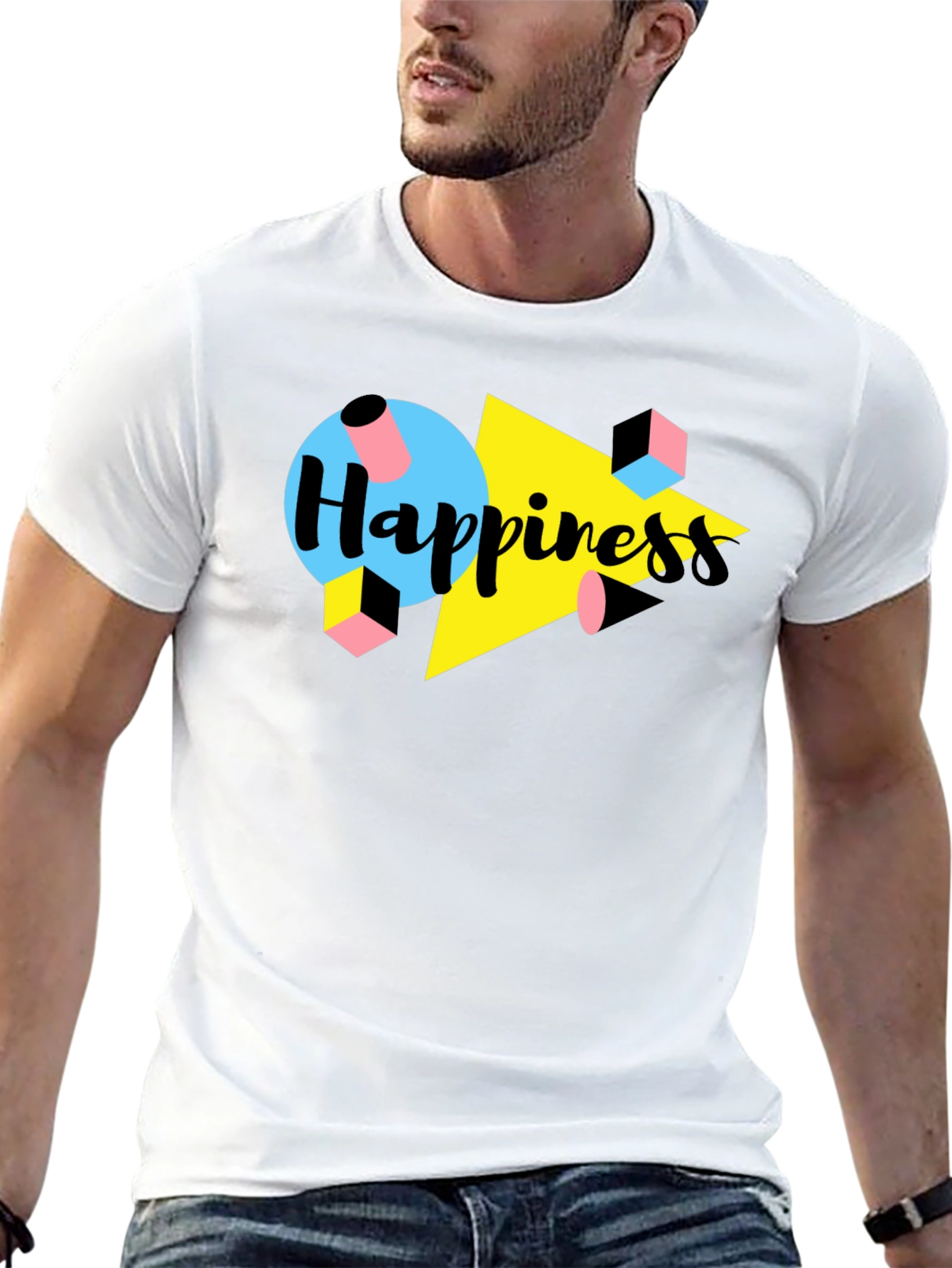 Happiness Graphic Tee - Retro 90s Style