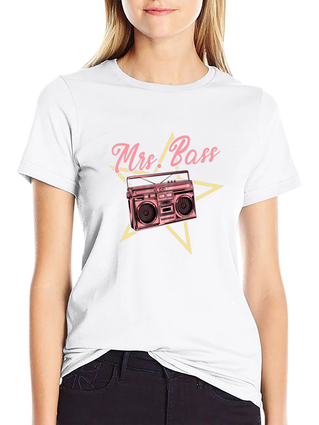 Mrs. Bass Retro Boombox Graphic Tee