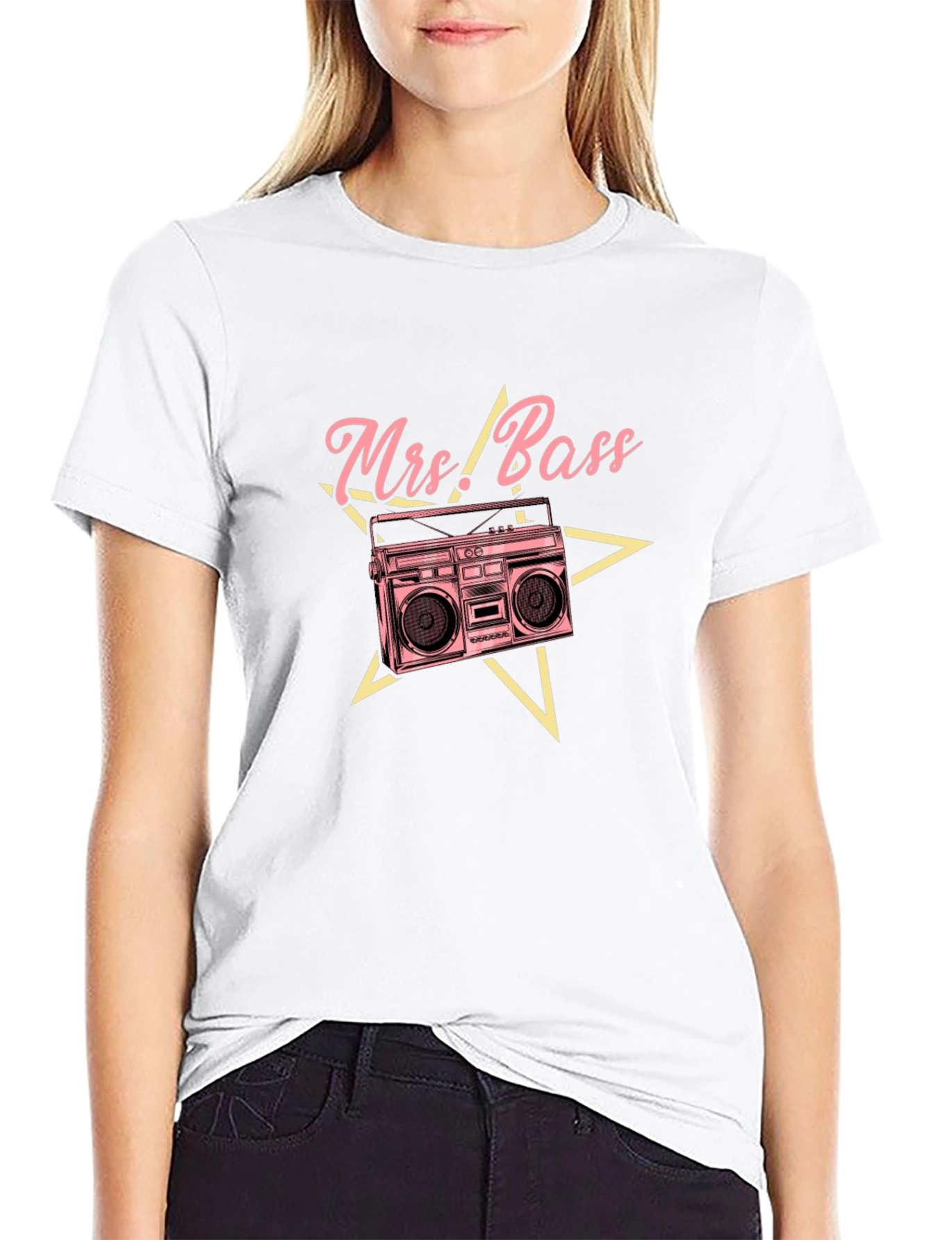 Mrs. Bass Retro Boombox Graphic Tee