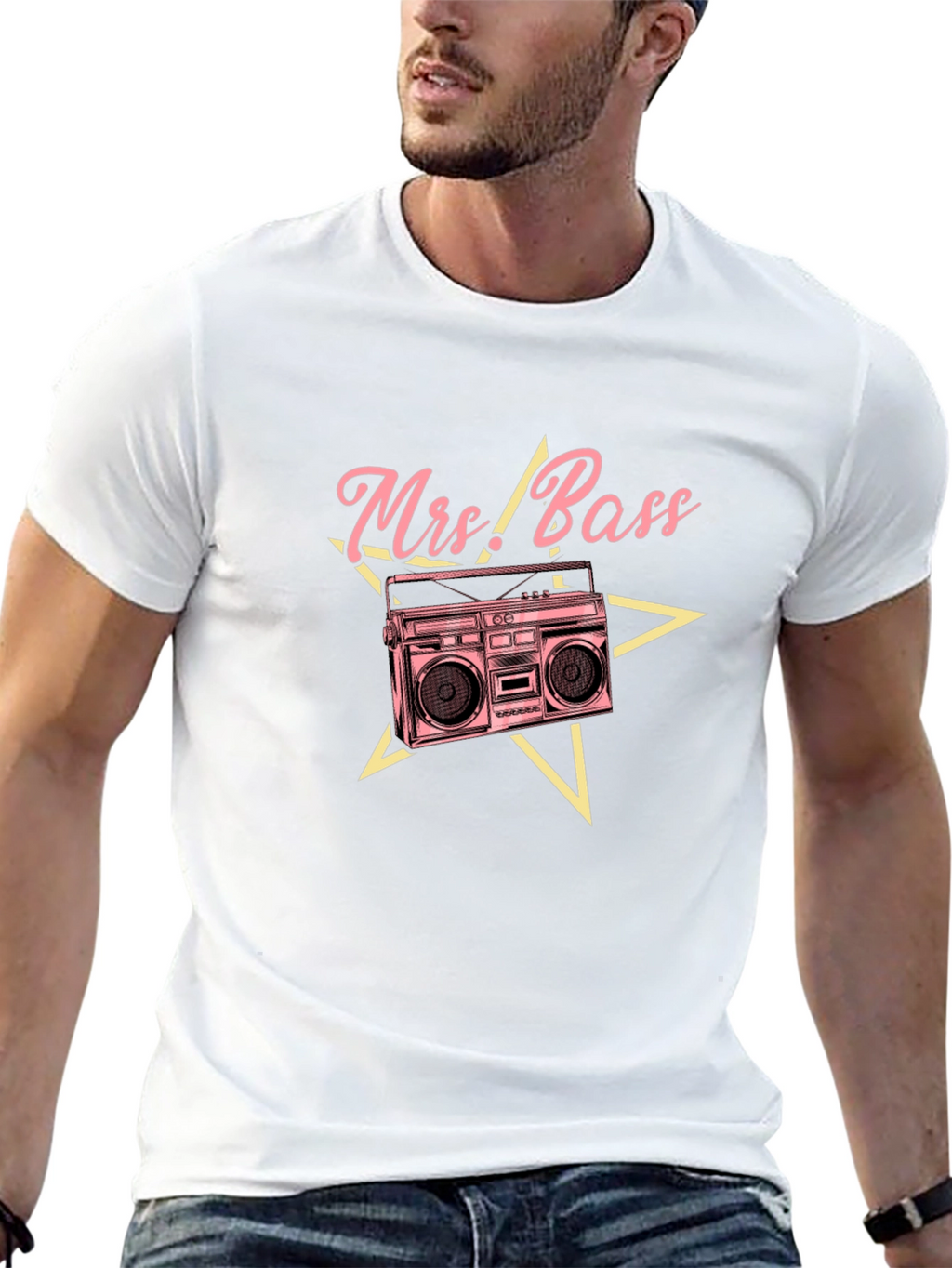 Mrs. Bass Retro Boombox Graphic Tee