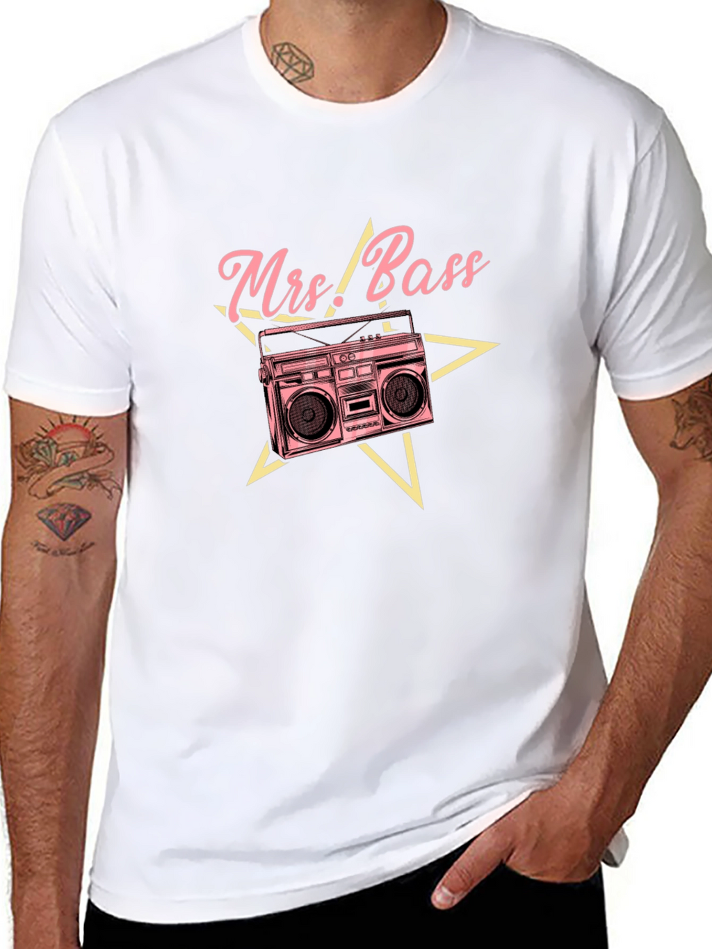 Mrs. Bass Retro Boombox Graphic Tee