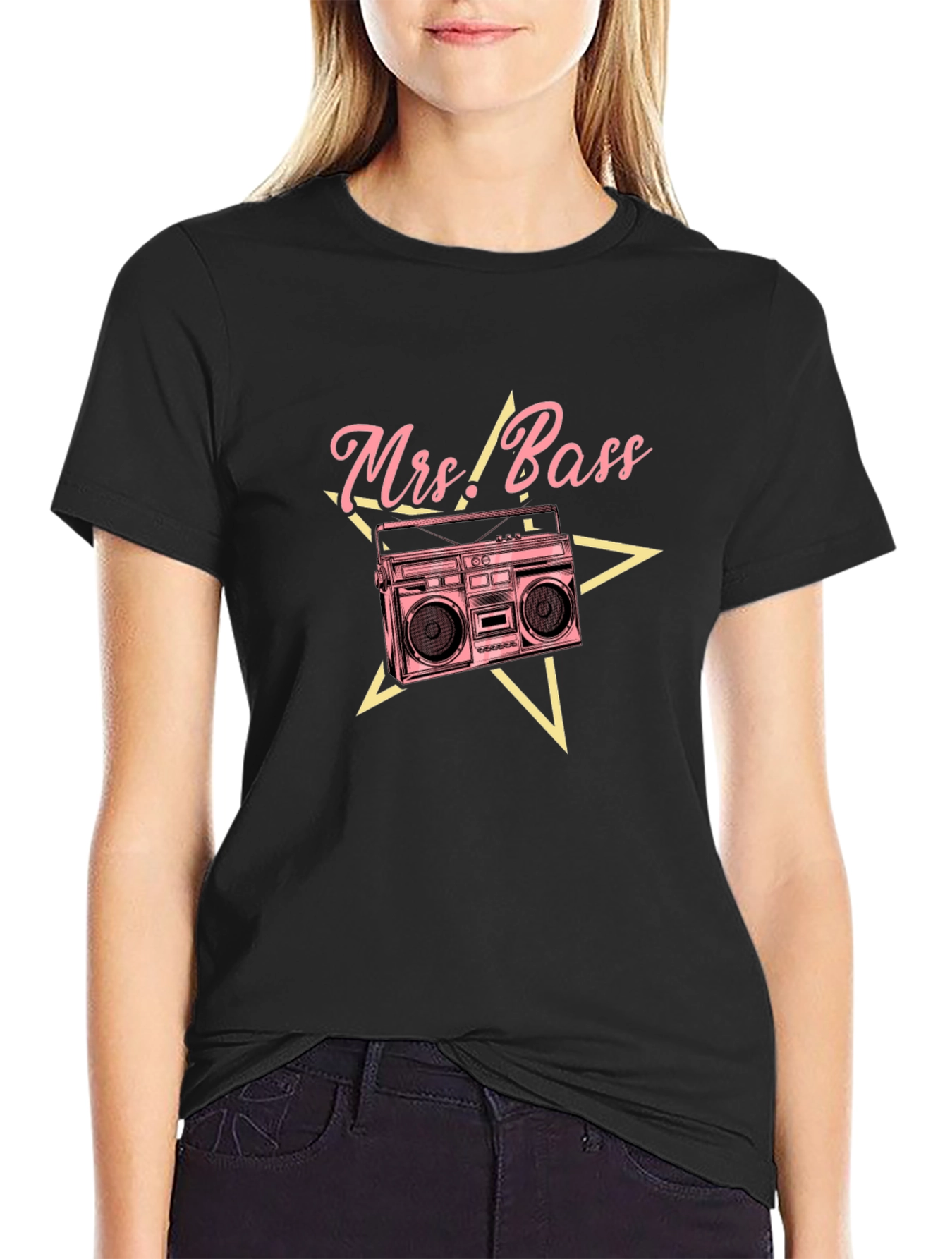 Mrs. Bass Retro Boombox Graphic Tee