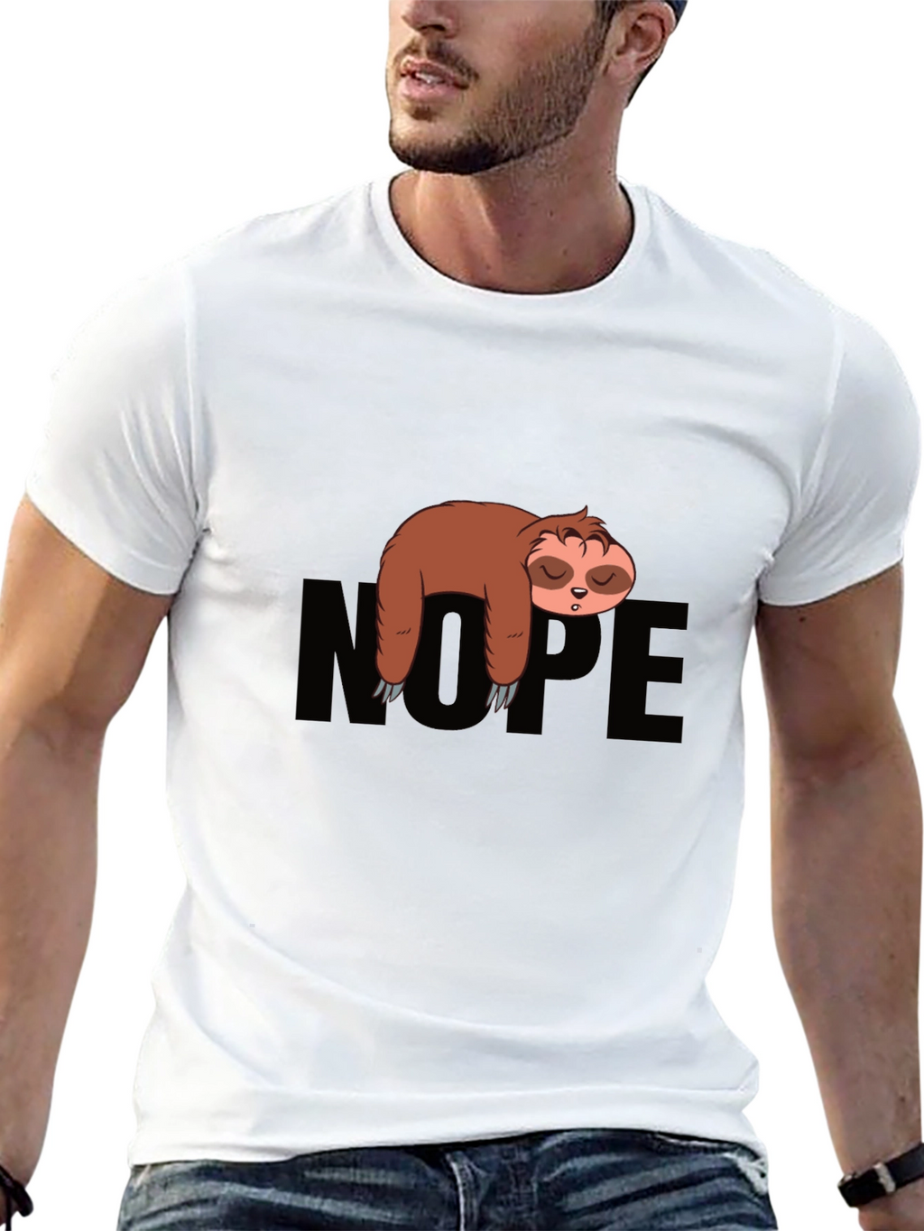 Sloth Nope Graphic Tee - Relaxed Fit