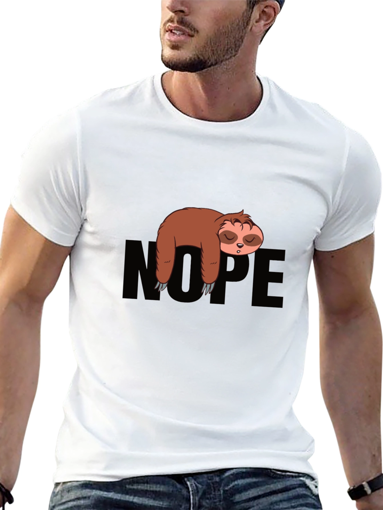 Sloth Nope Graphic Tee - Relaxed Fit