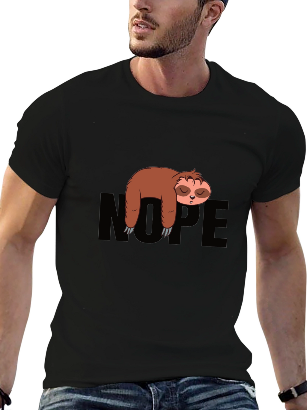Sloth Nope Graphic Tee - Relaxed Fit