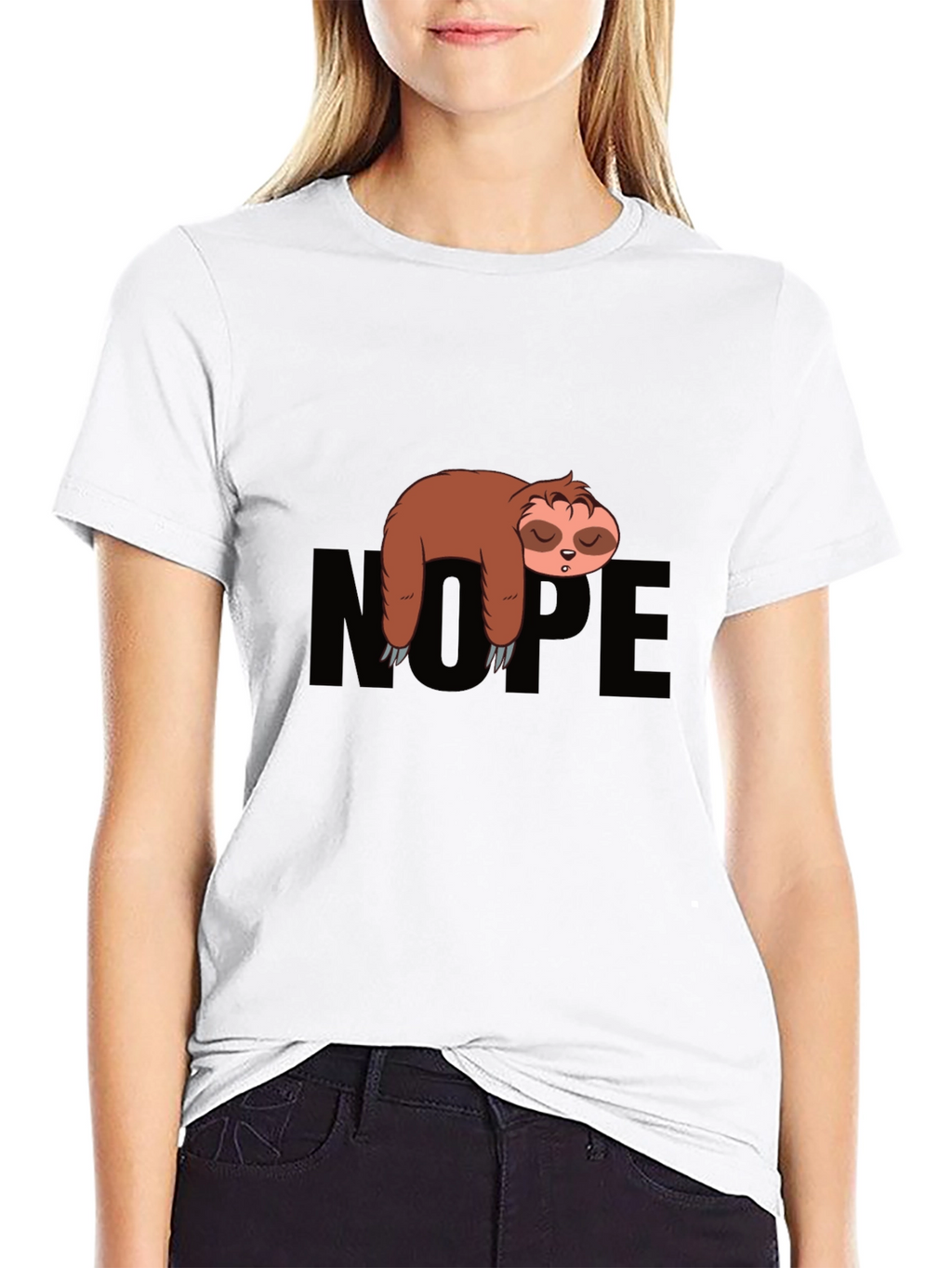 Sloth Nope Graphic Tee - Relaxed Fit
