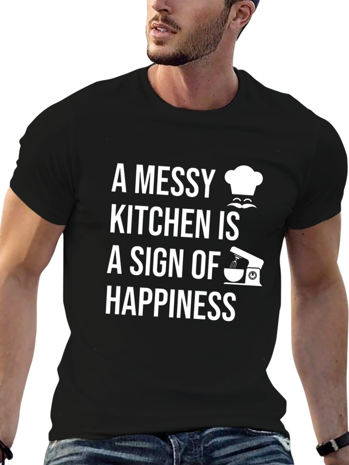 Messy Kitchen Happiness T-Shirt Baking Chef Tee