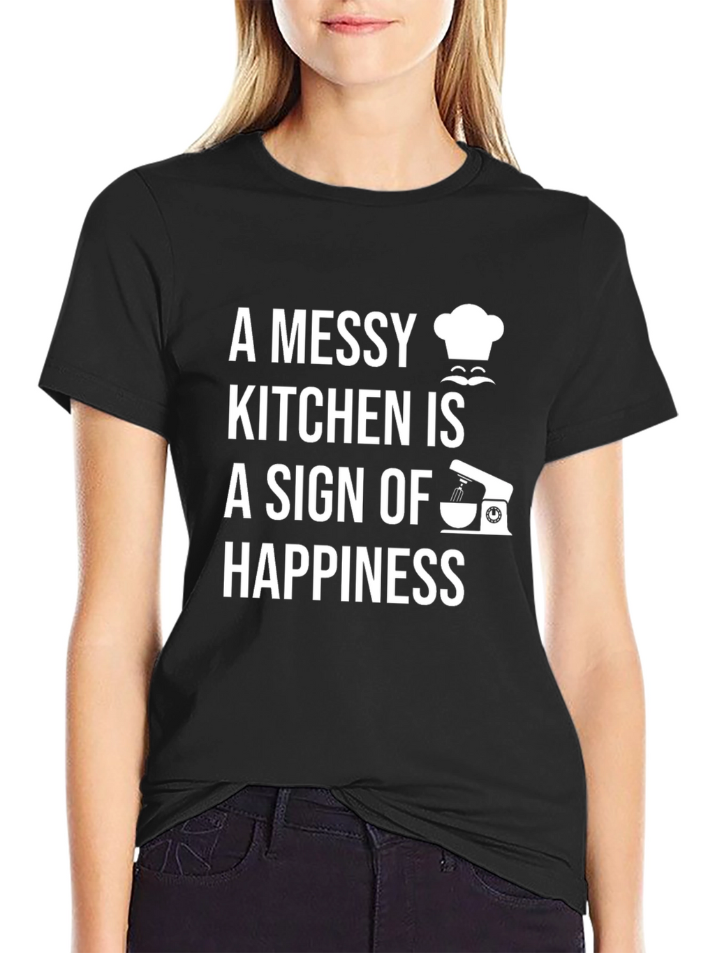 Messy Kitchen Happiness T-Shirt Baking Chef Tee