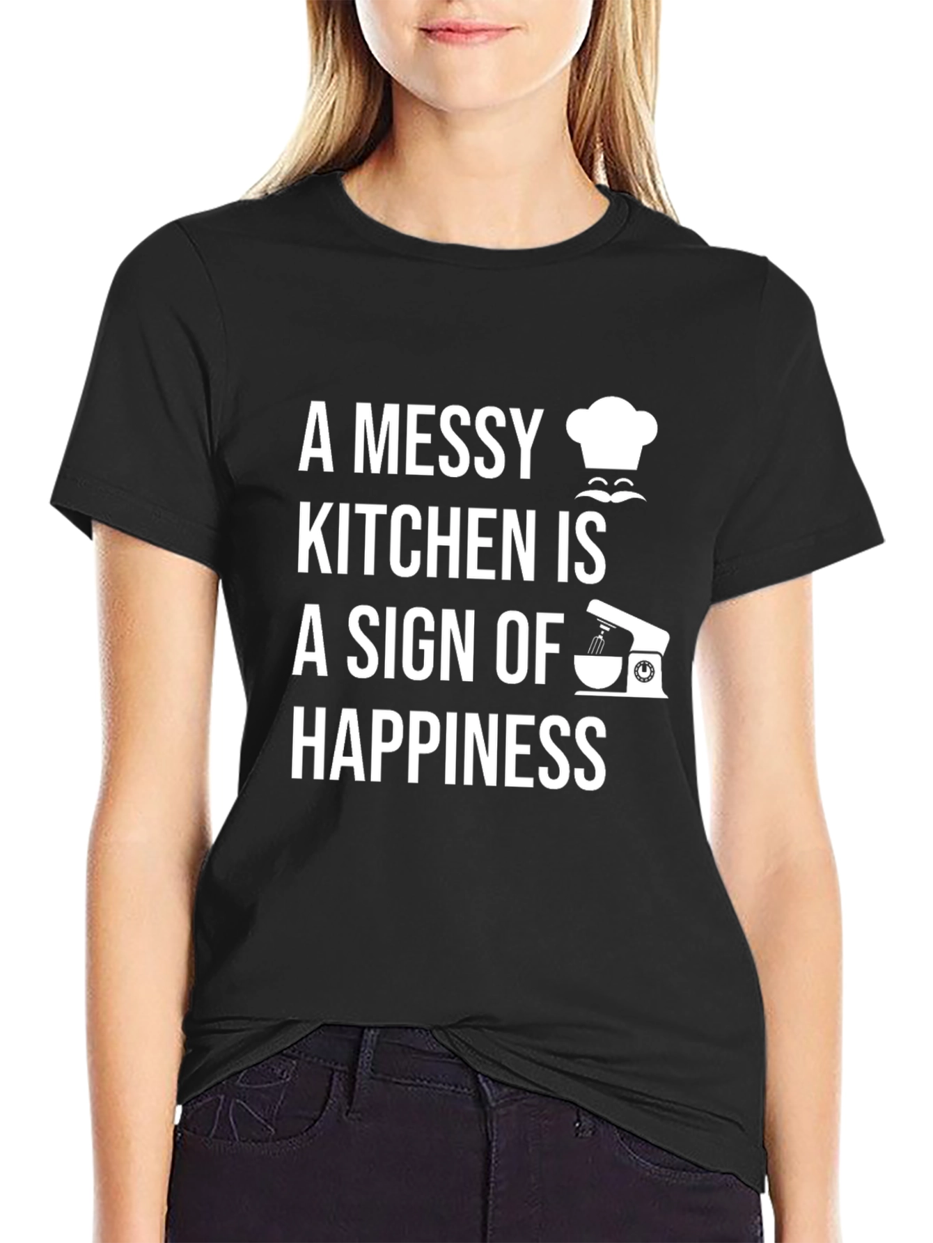 Messy Kitchen Happiness T-Shirt Baking Chef Tee