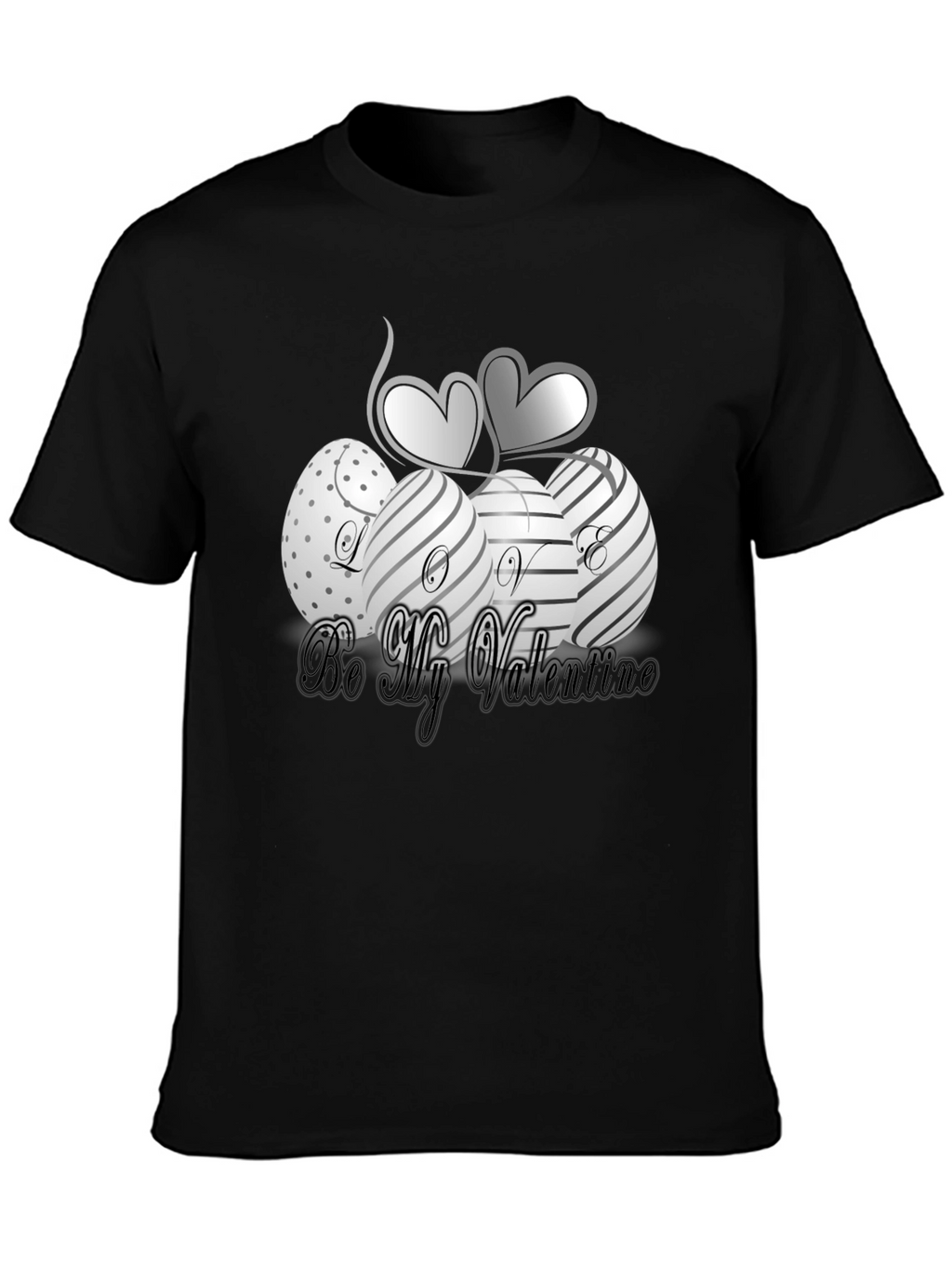 Valentines Day Graphic T-Shirt - Stylish Black Tee
