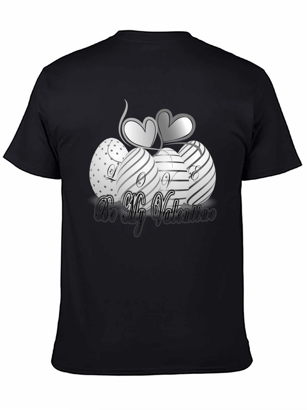 Valentines Day Graphic T-Shirt - Stylish Black Tee