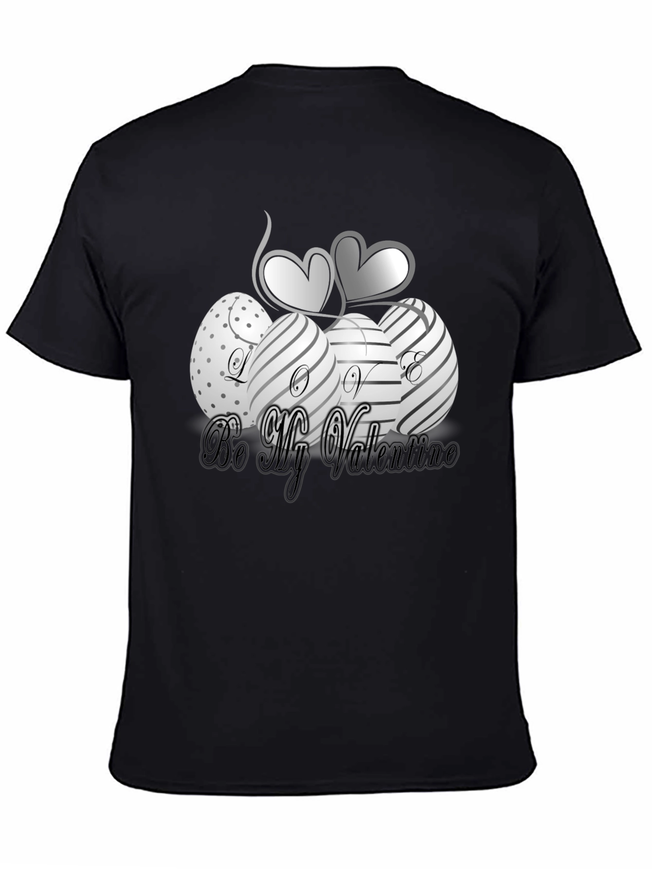 Valentines Day Graphic T-Shirt - Stylish Black Tee