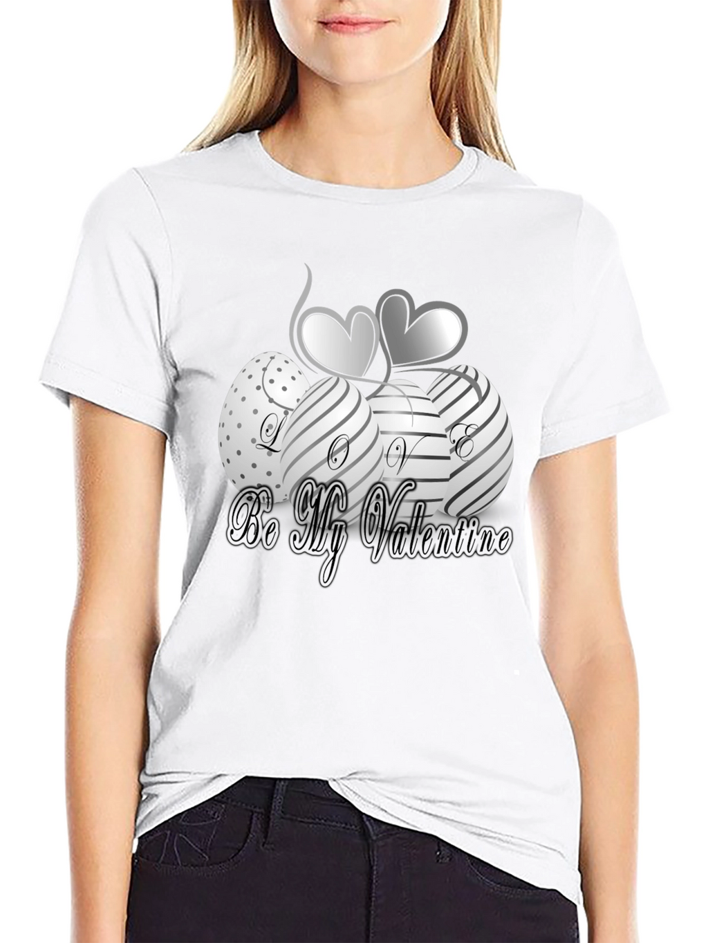 Valentines Day Graphic T-Shirt - Stylish Black Tee