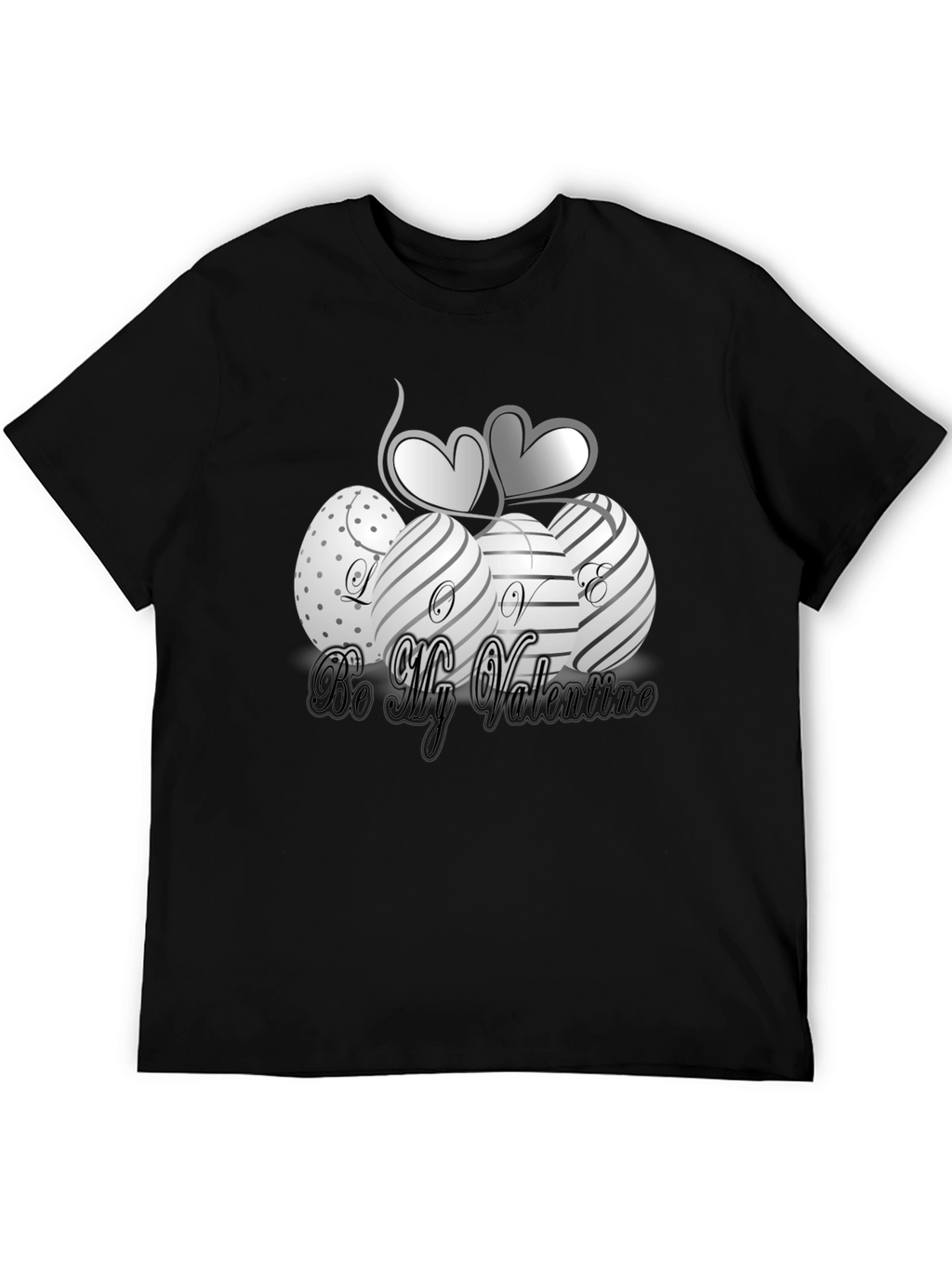 Valentines Day Graphic T-Shirt - Stylish Black Tee