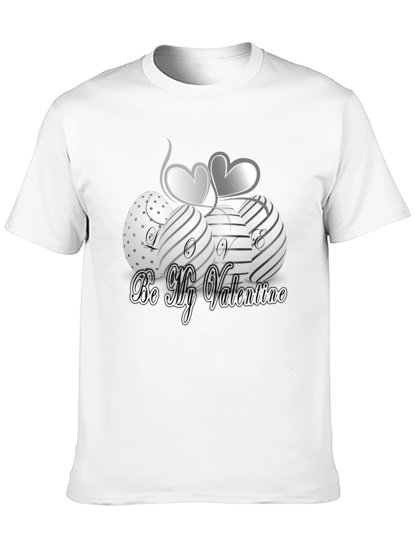 Valentines Day Graphic T-Shirt - Stylish Black Tee
