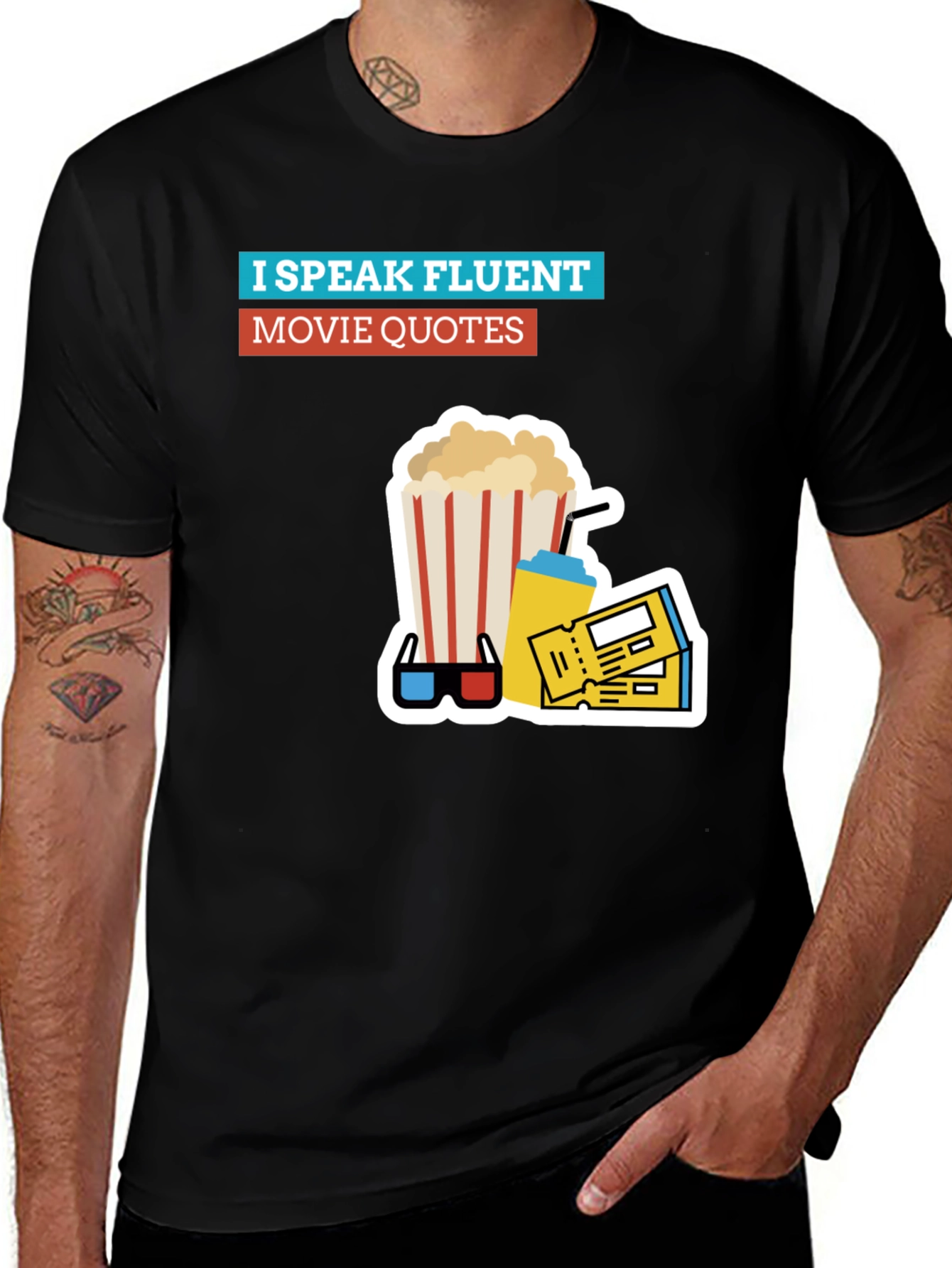 Fluent Movie Quotes T-Shirt - Black Graphic Tee