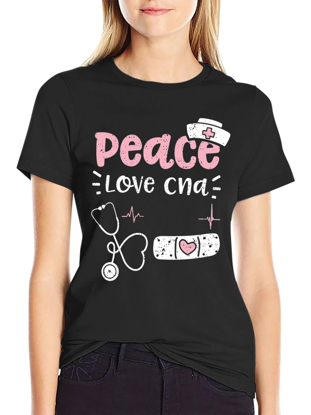 Peace Love CNA T-Shirt - Nurse Appreciation
