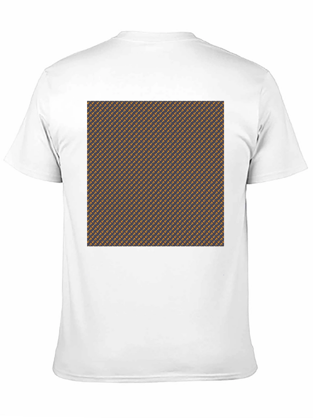 Stylish Black Tee with Brown Geometric Pattern