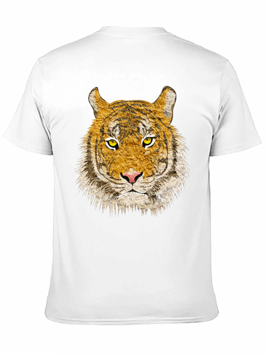 Tiger Face Graphic Print Black T-Shirt