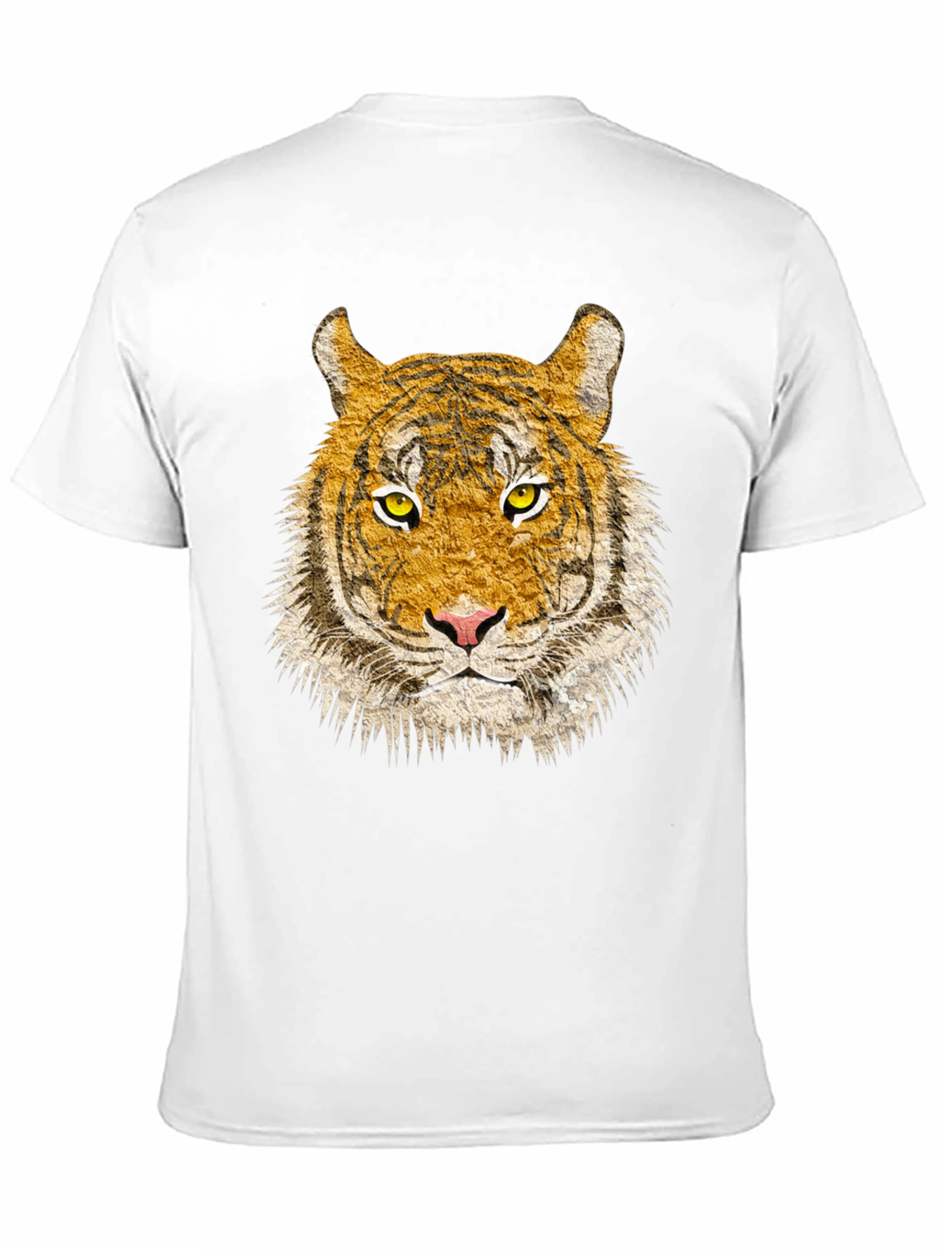 Tiger Face Graphic Print Black T-Shirt